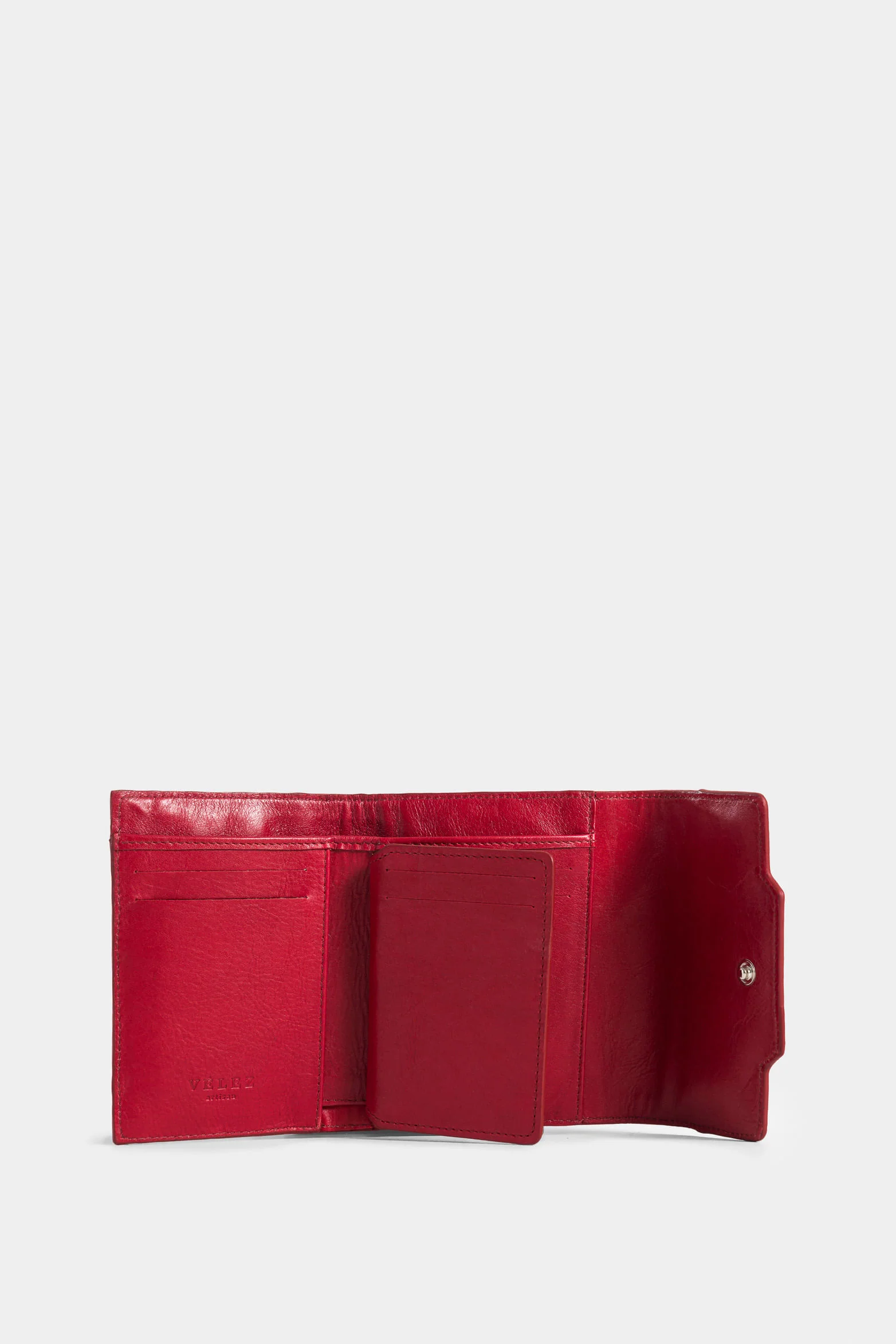 Taupe Leather Wallet for Women with Bee Marking - Image 2