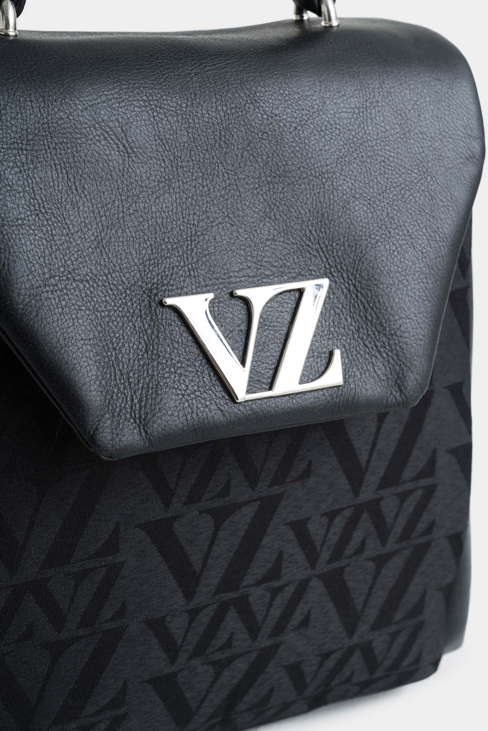 Thalia Leather and Canvas Backpack for Women with VZ Monogram - Image 4