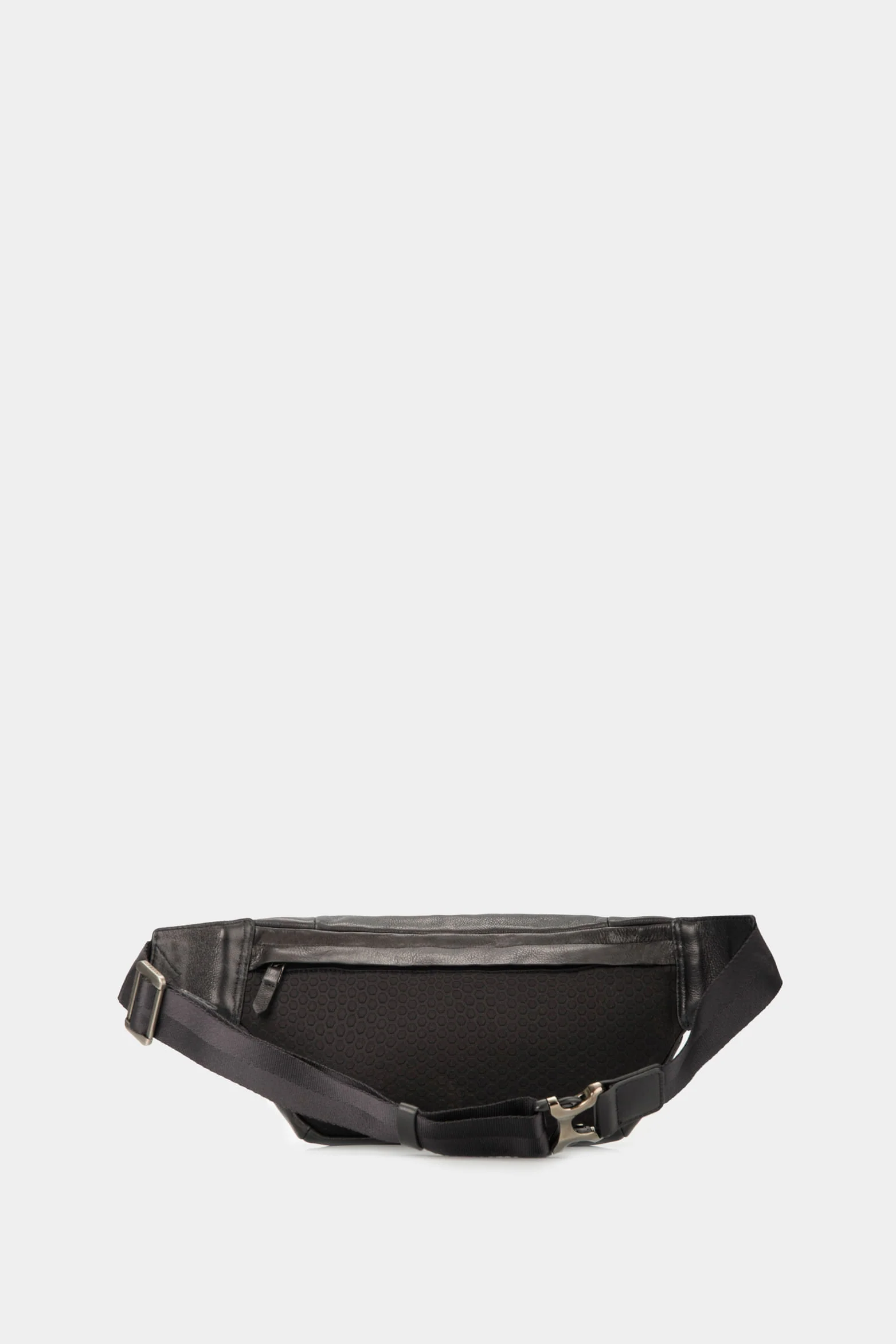 Tivoli Leather Fanny Pack for Men with Nylon Strap Black - Image 3