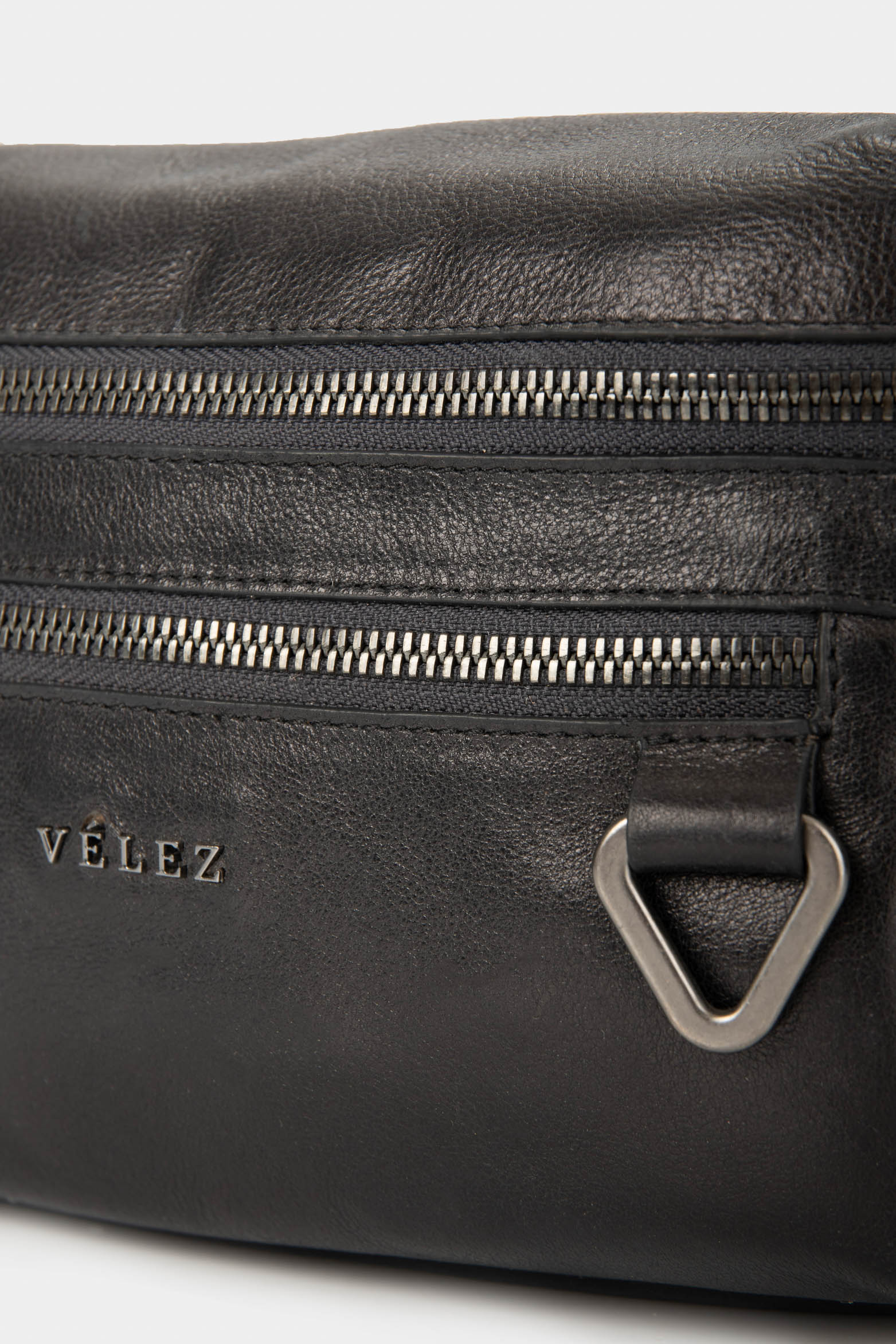 Tivoli Leather Fanny Pack for Men with Nylon Strap Black - Image 5