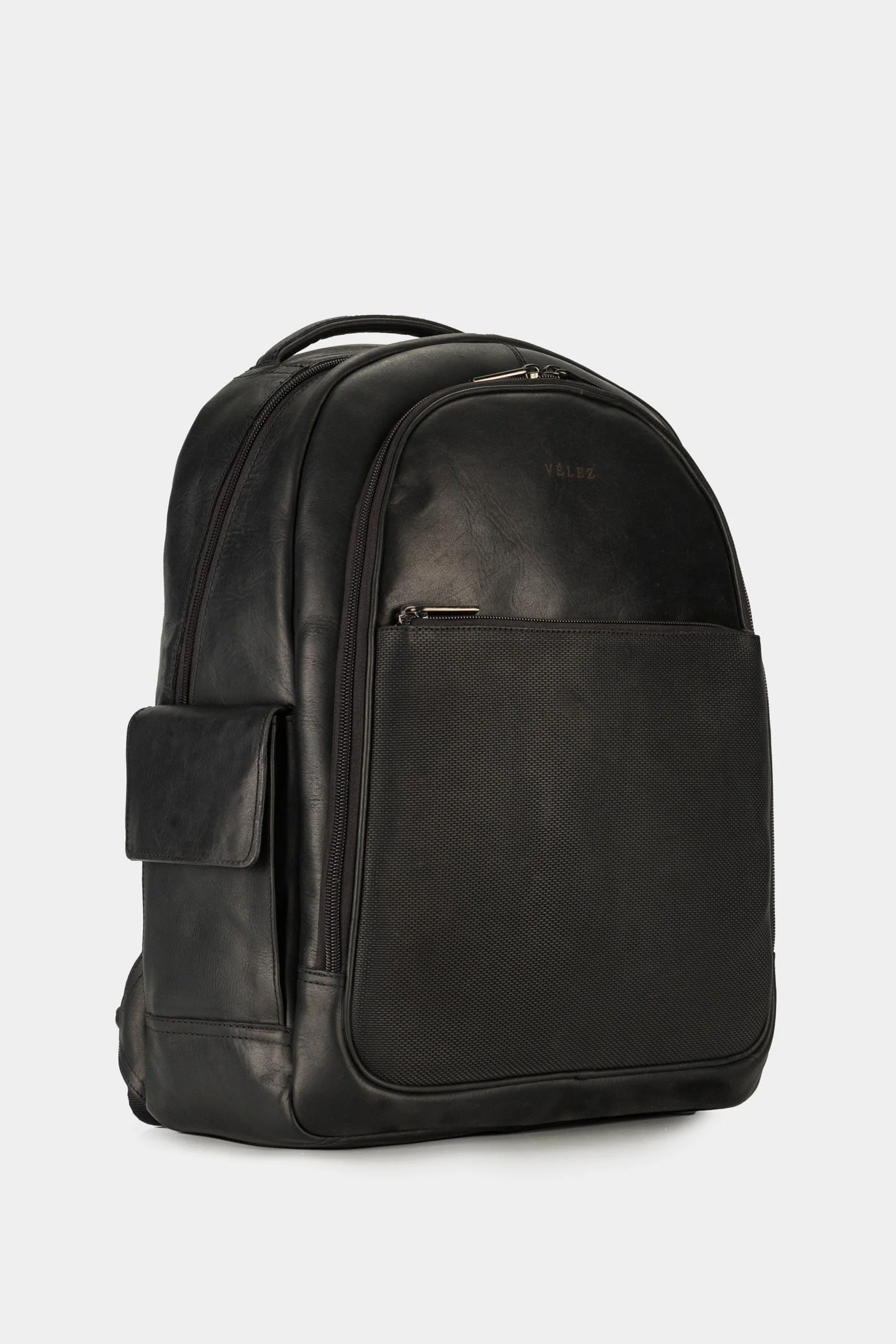 Tropical Leather Backpack in Black - Image 3