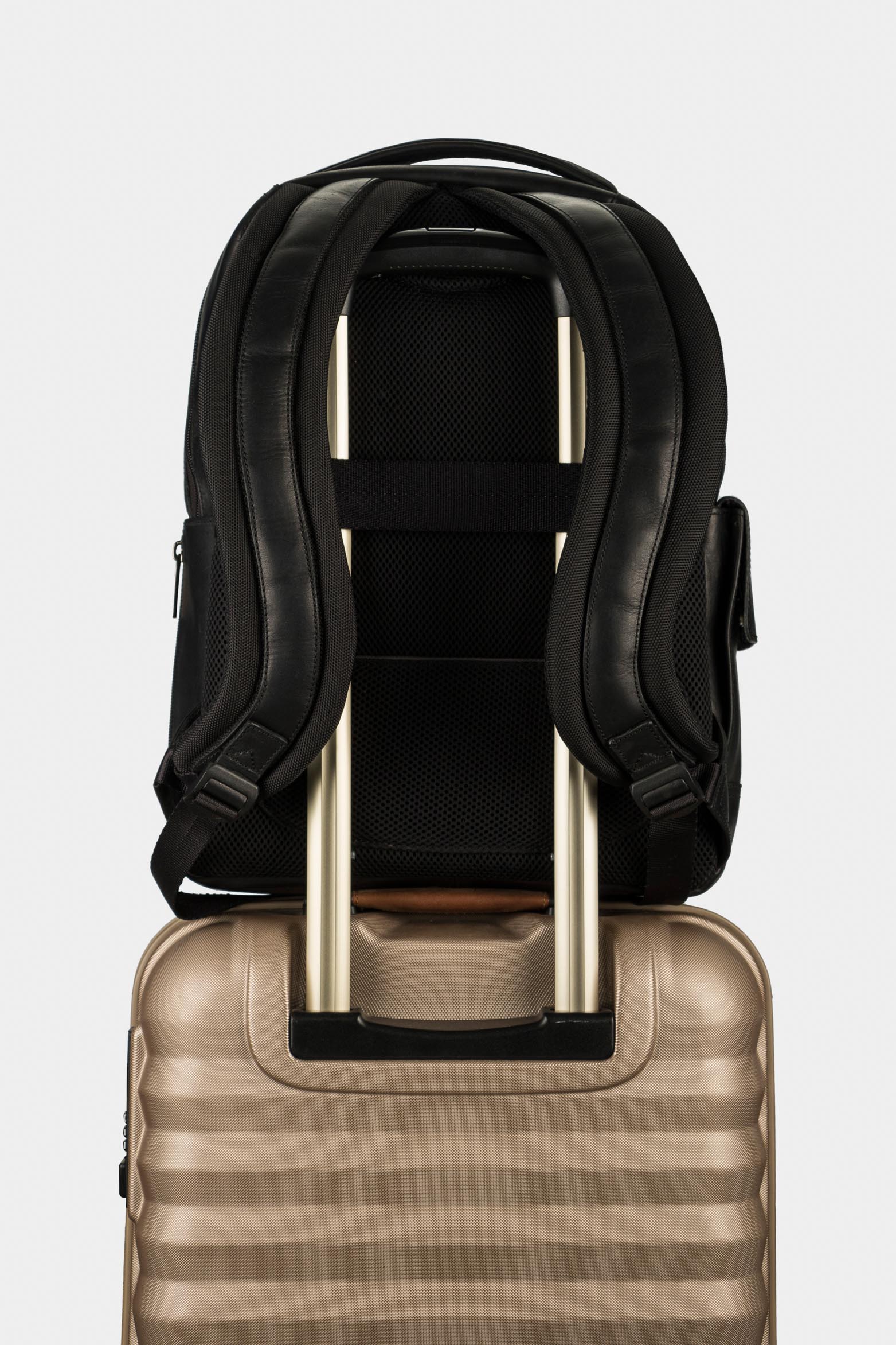 Tropical Leather Backpack in Black - Image 5