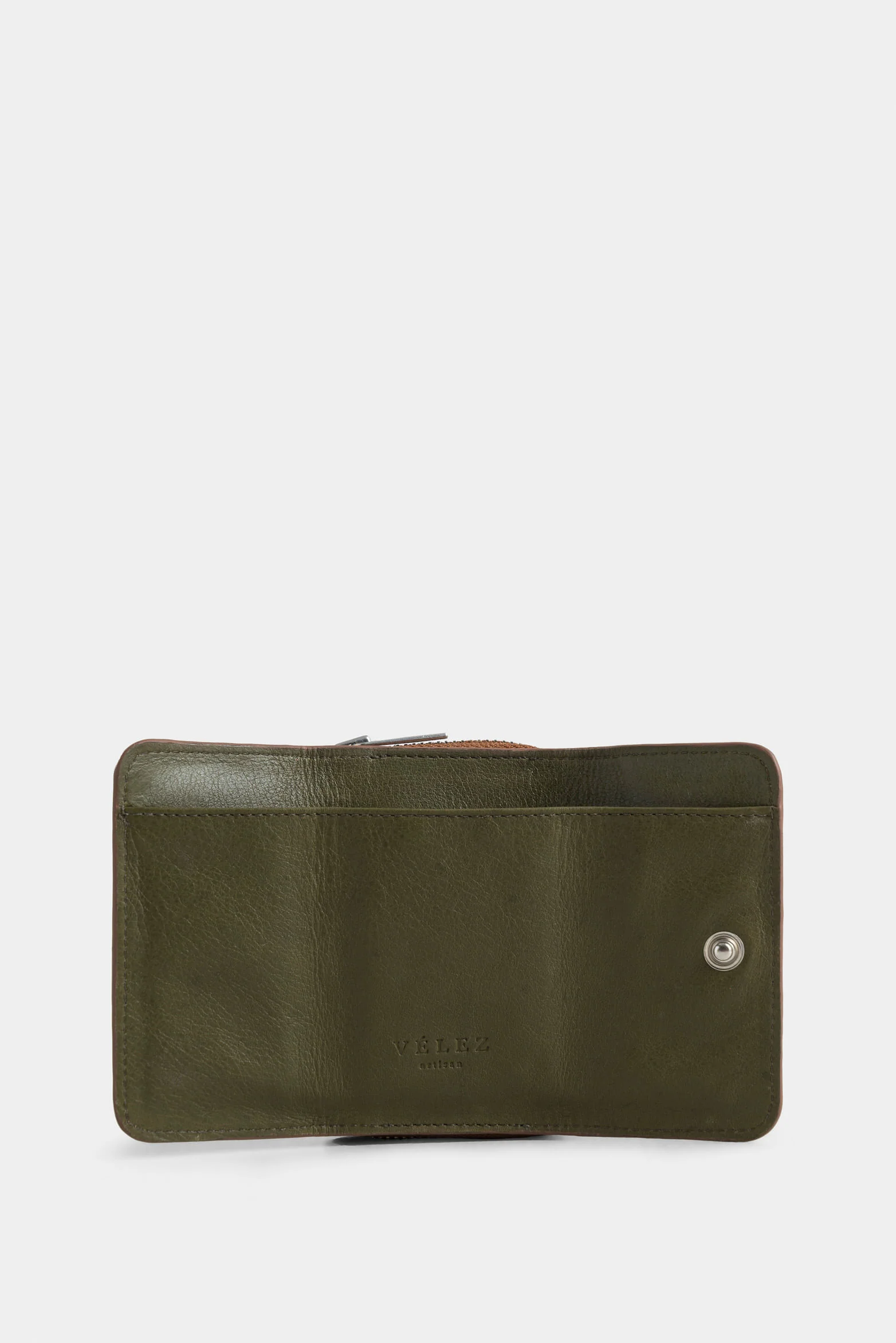 Tropical Leather Coin Purse with Hexagonal Hardware for Women - Image 2