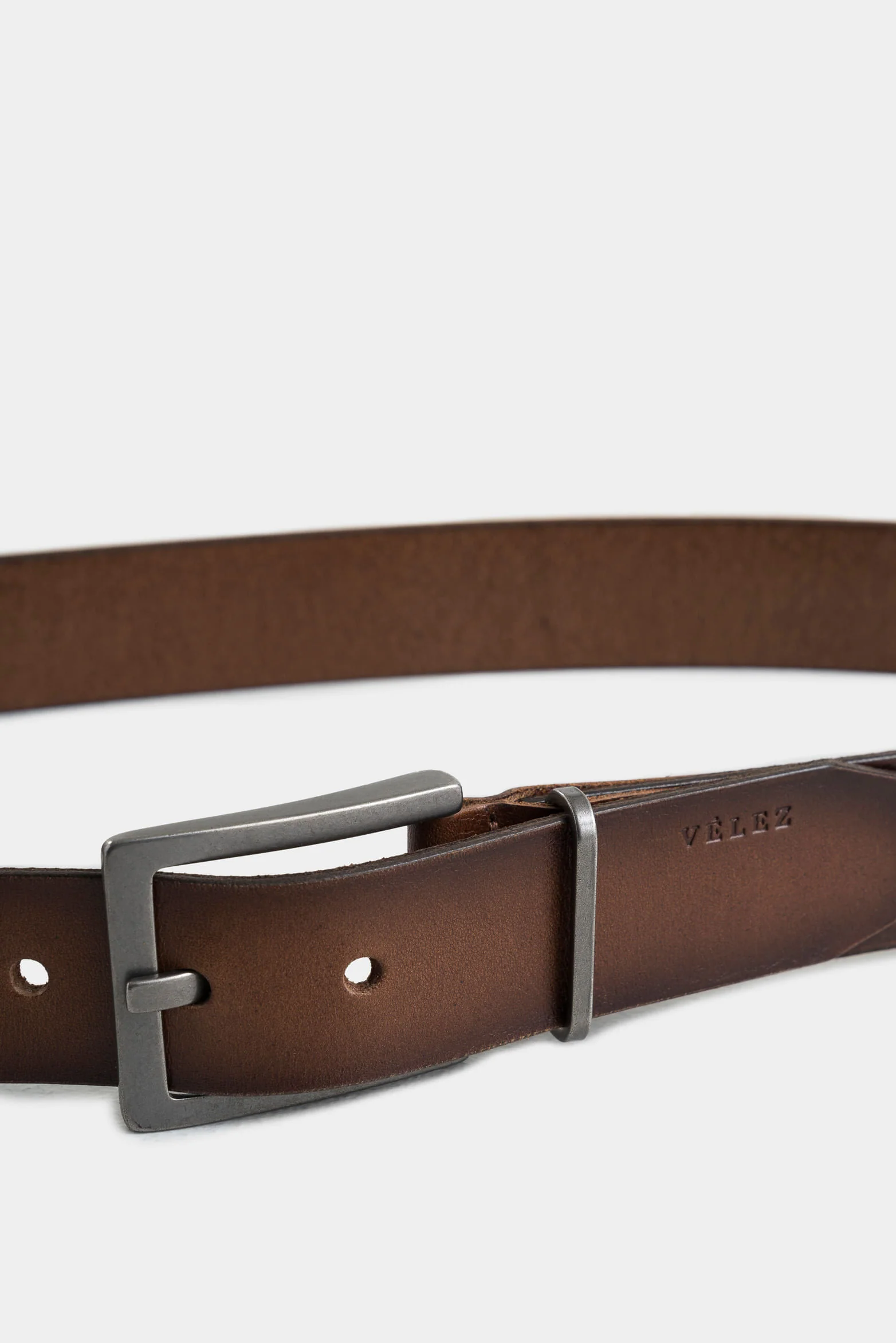 Turkana 2 Trapezoid Tip Leather Belt for Men - Image 4