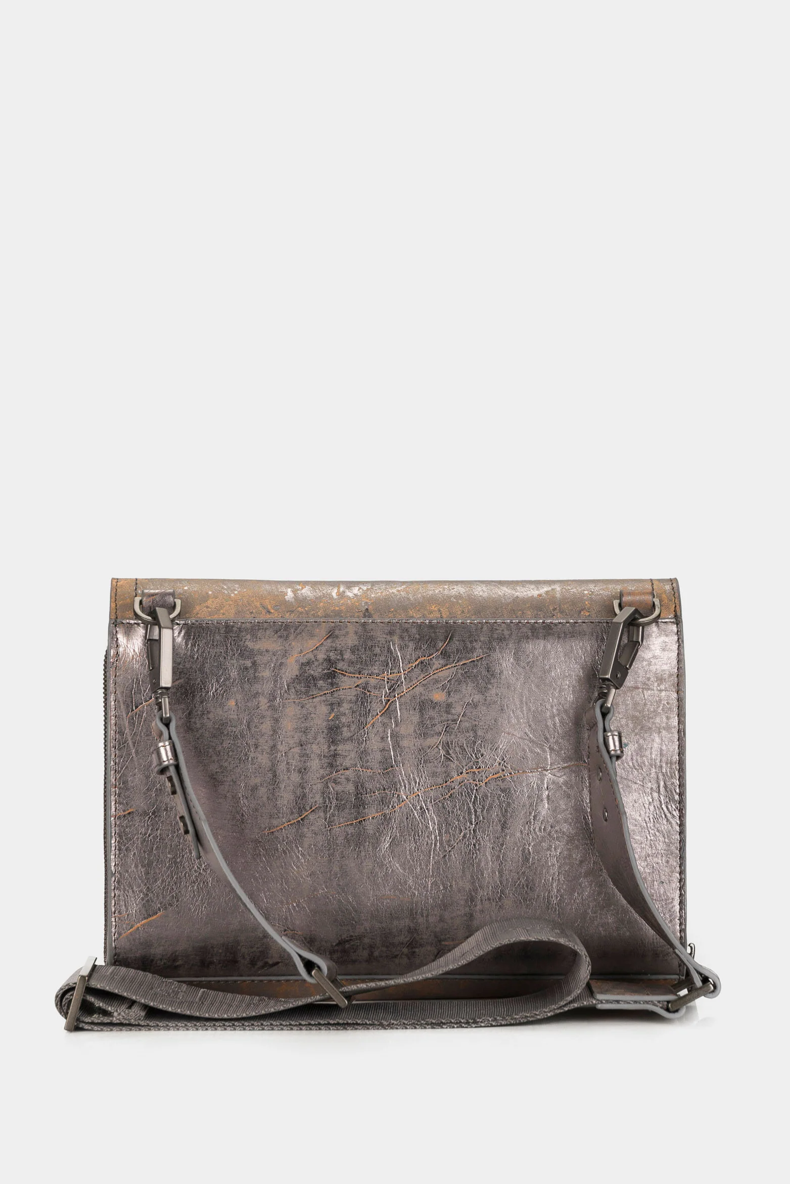 Women’s Abi Metallized Leather Bowling Bag - Image 3