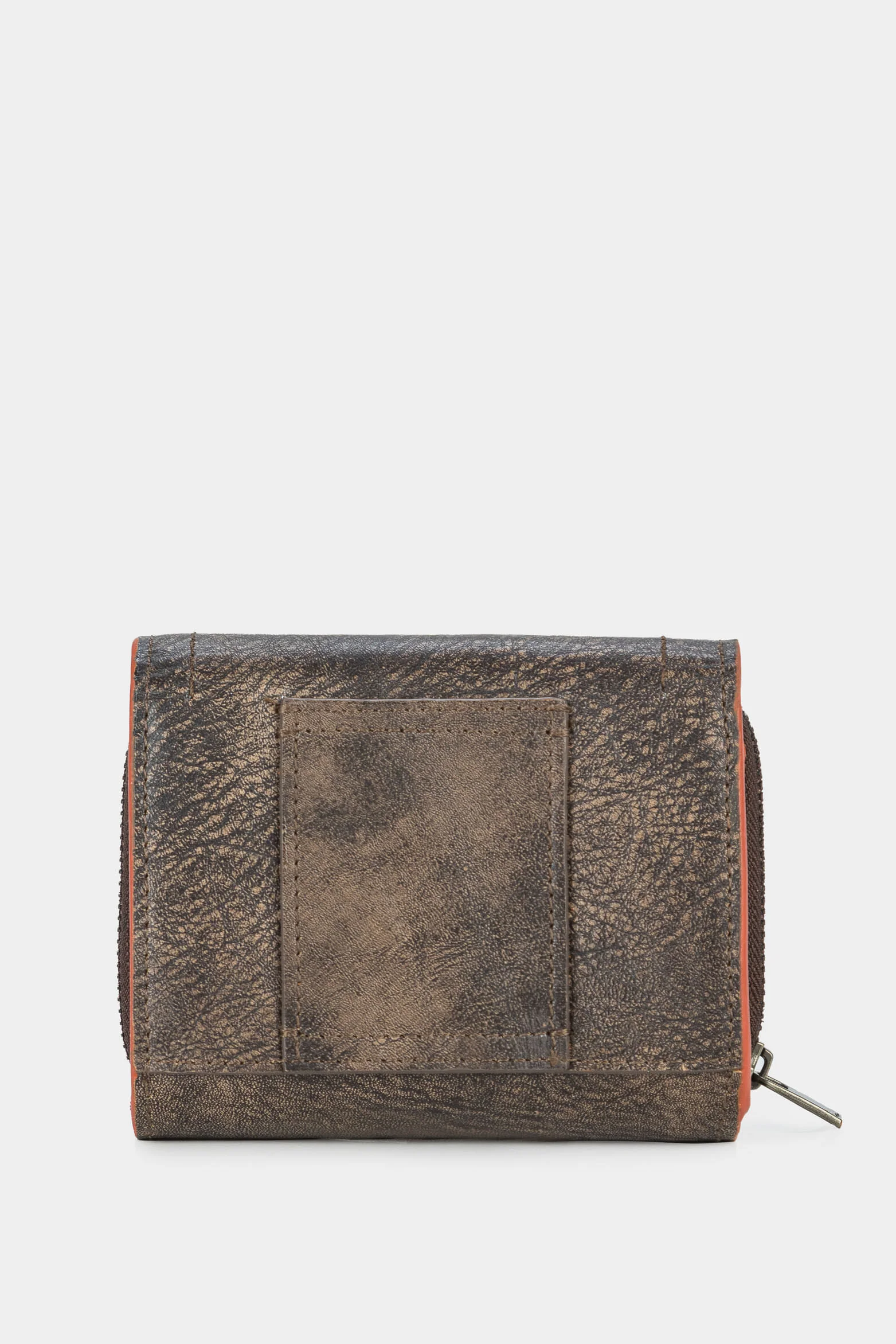 Women’s Buddha Card Holder in Distressed Leather - Image 3