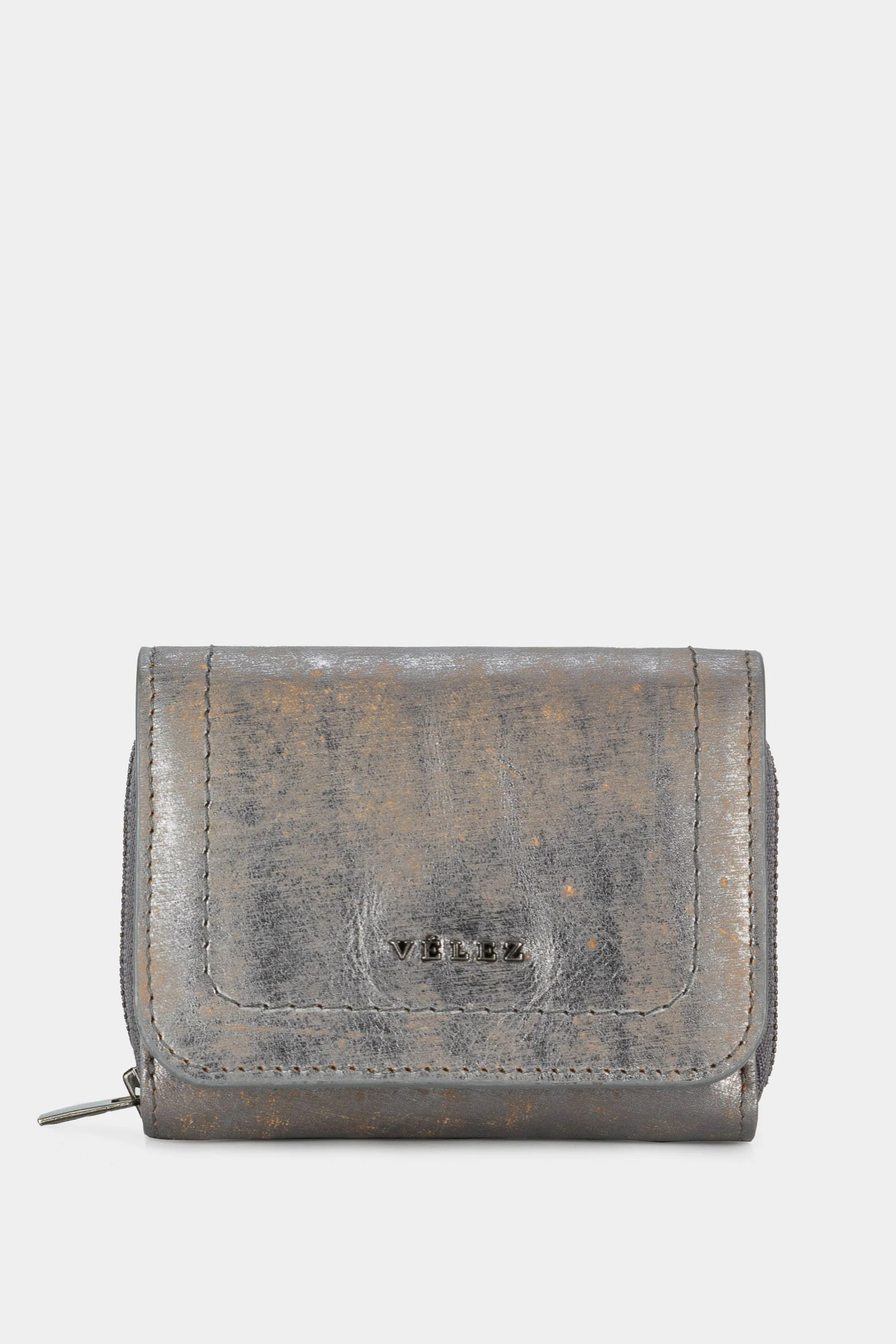 Women’s Buddha Card Holder in Metallized Leather