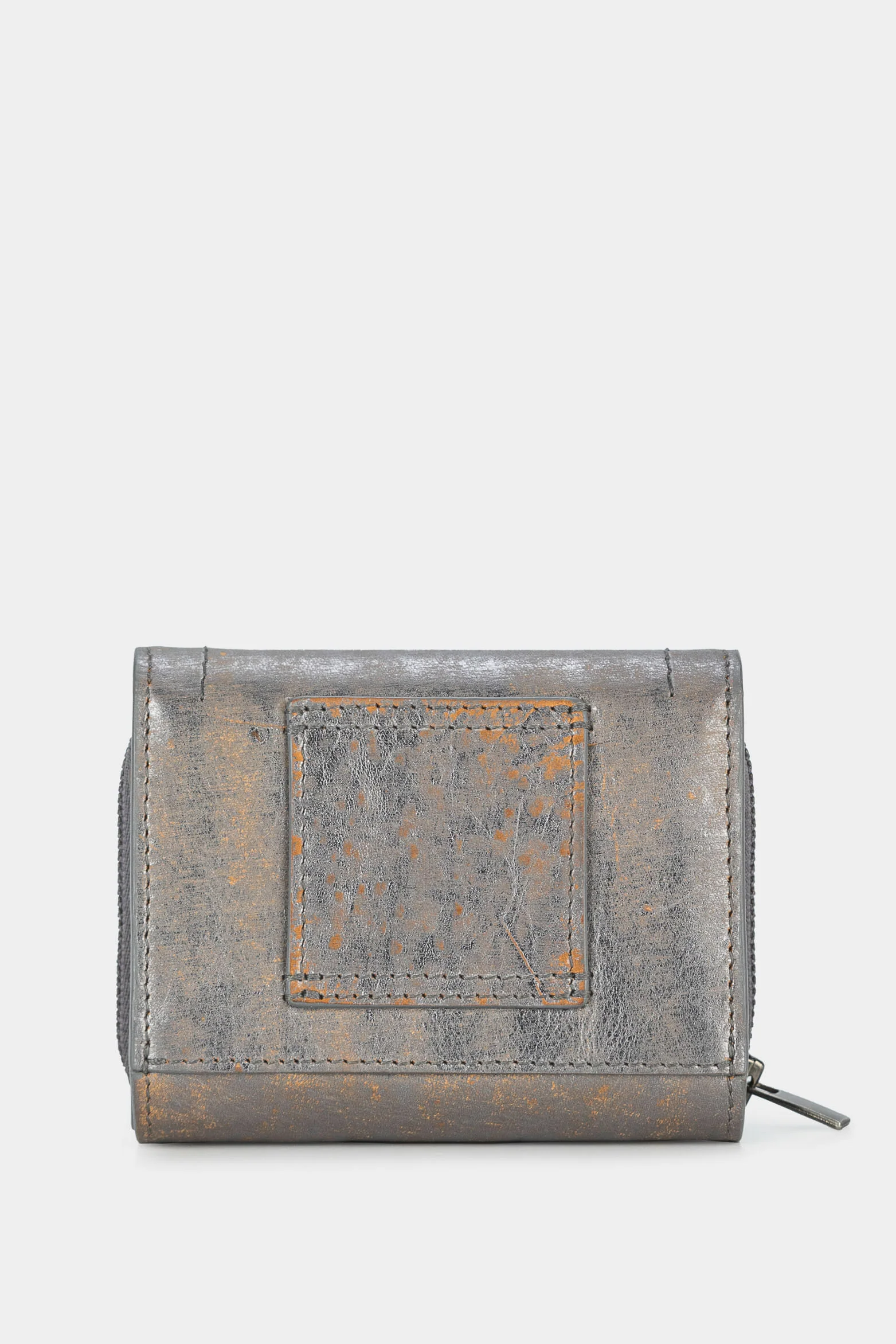 Women’s Buddha Card Holder in Metallized Leather - Image 3