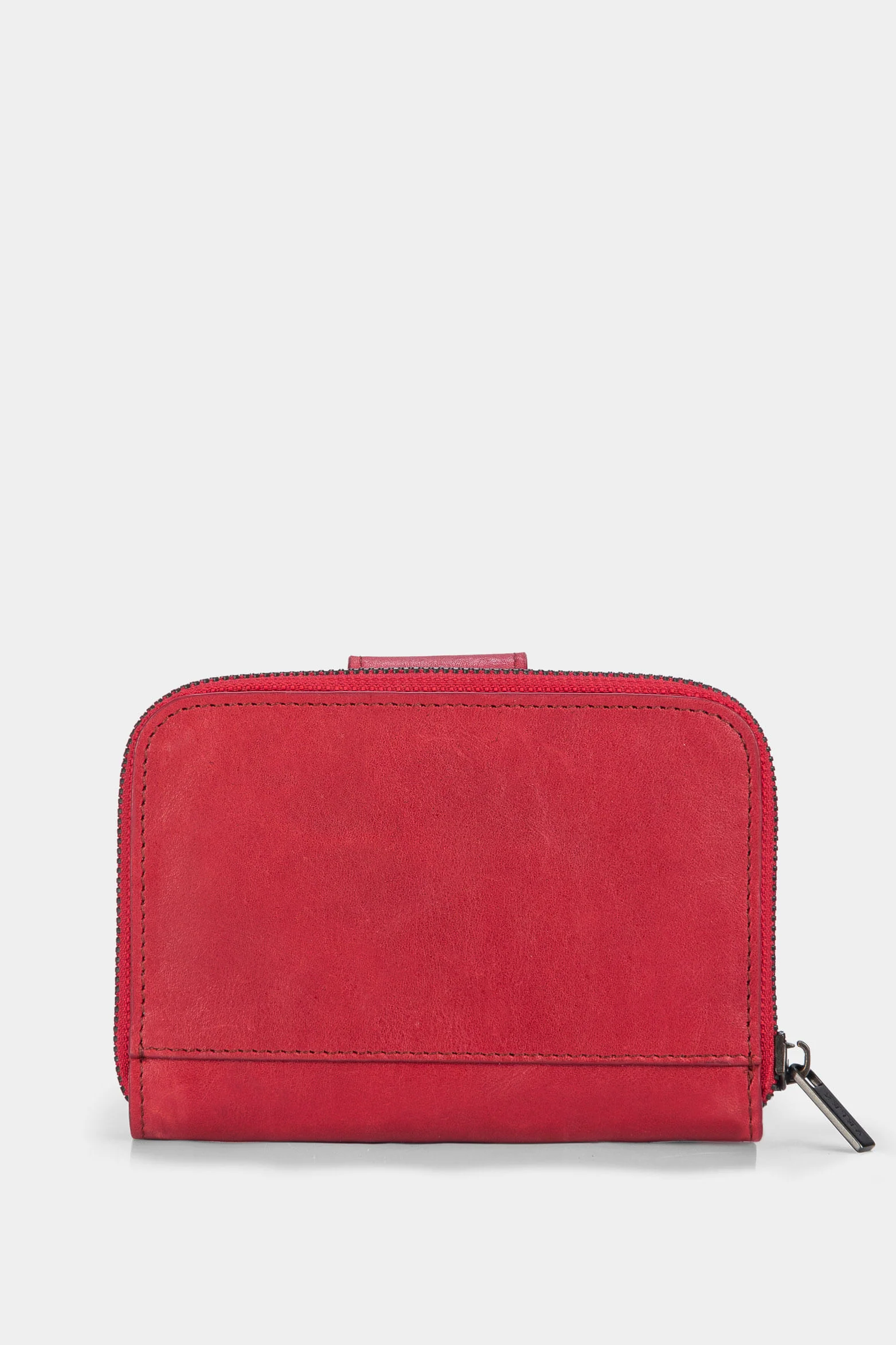 Women’s Dijon Wallet in Red Leather - Image 3
