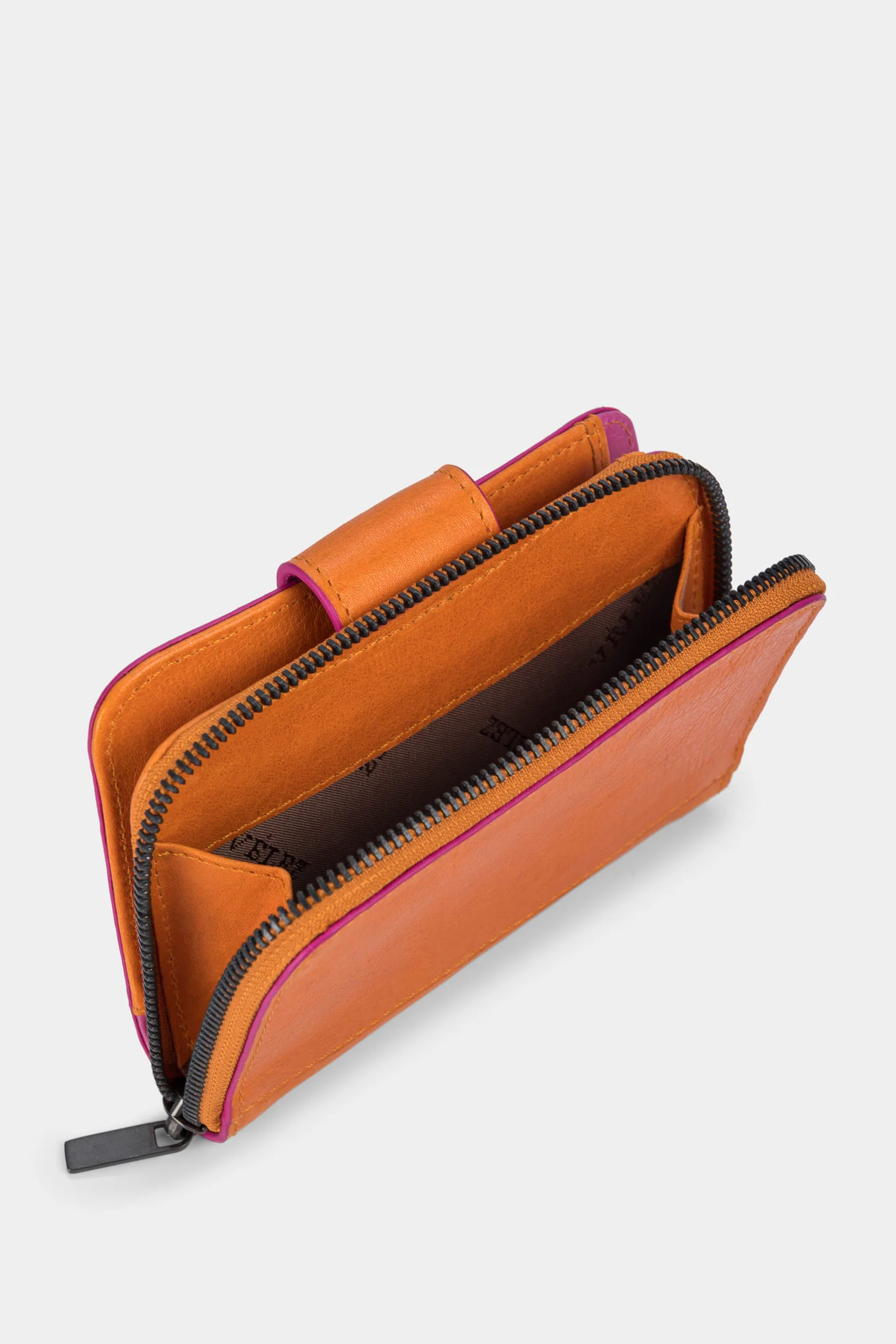 Women’s Dijon Wallet in Yellow Leather with Color Contrast - Image 5
