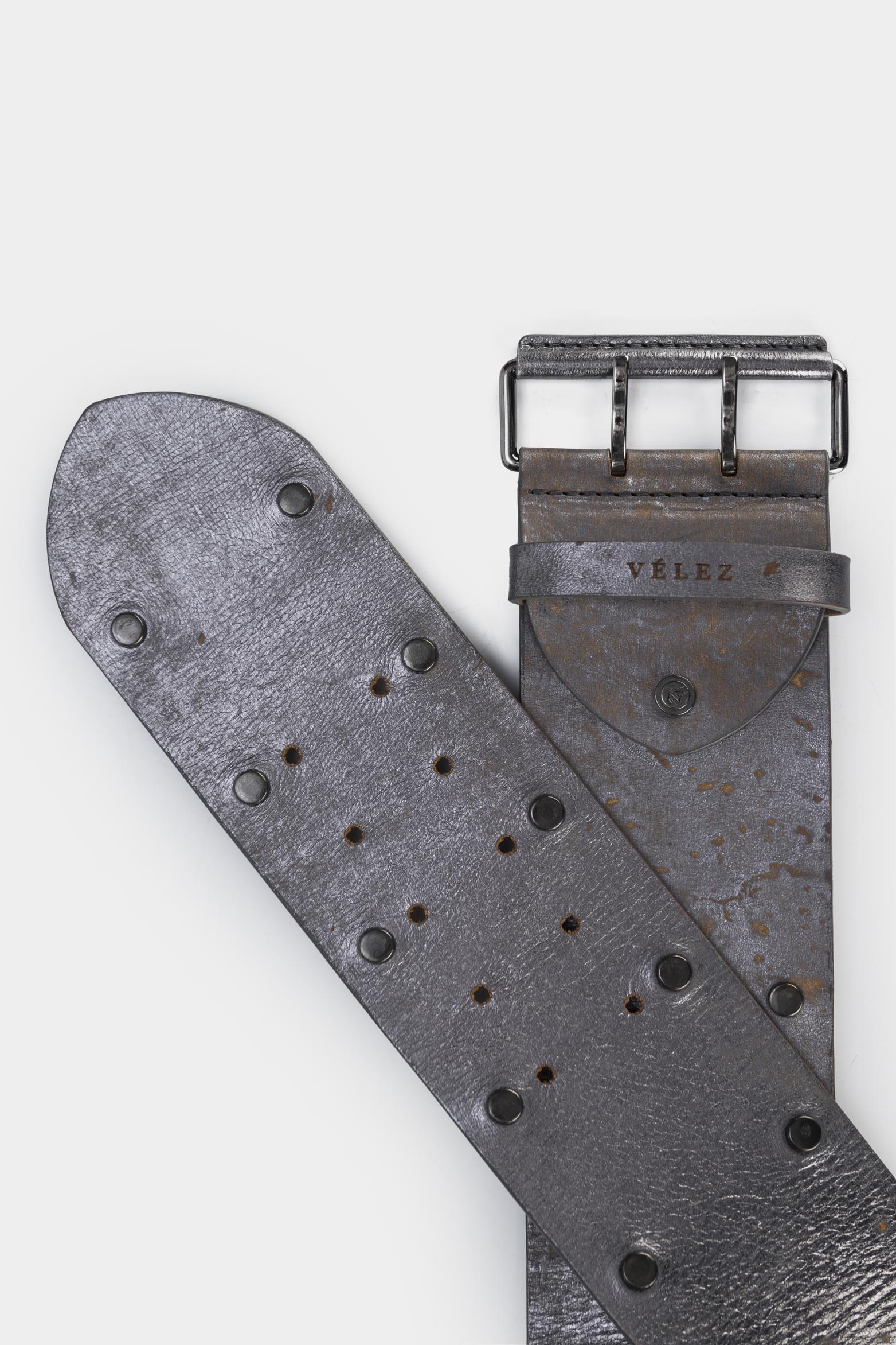Women’s Dubai Wide Leather Belt with Studs - Image 4
