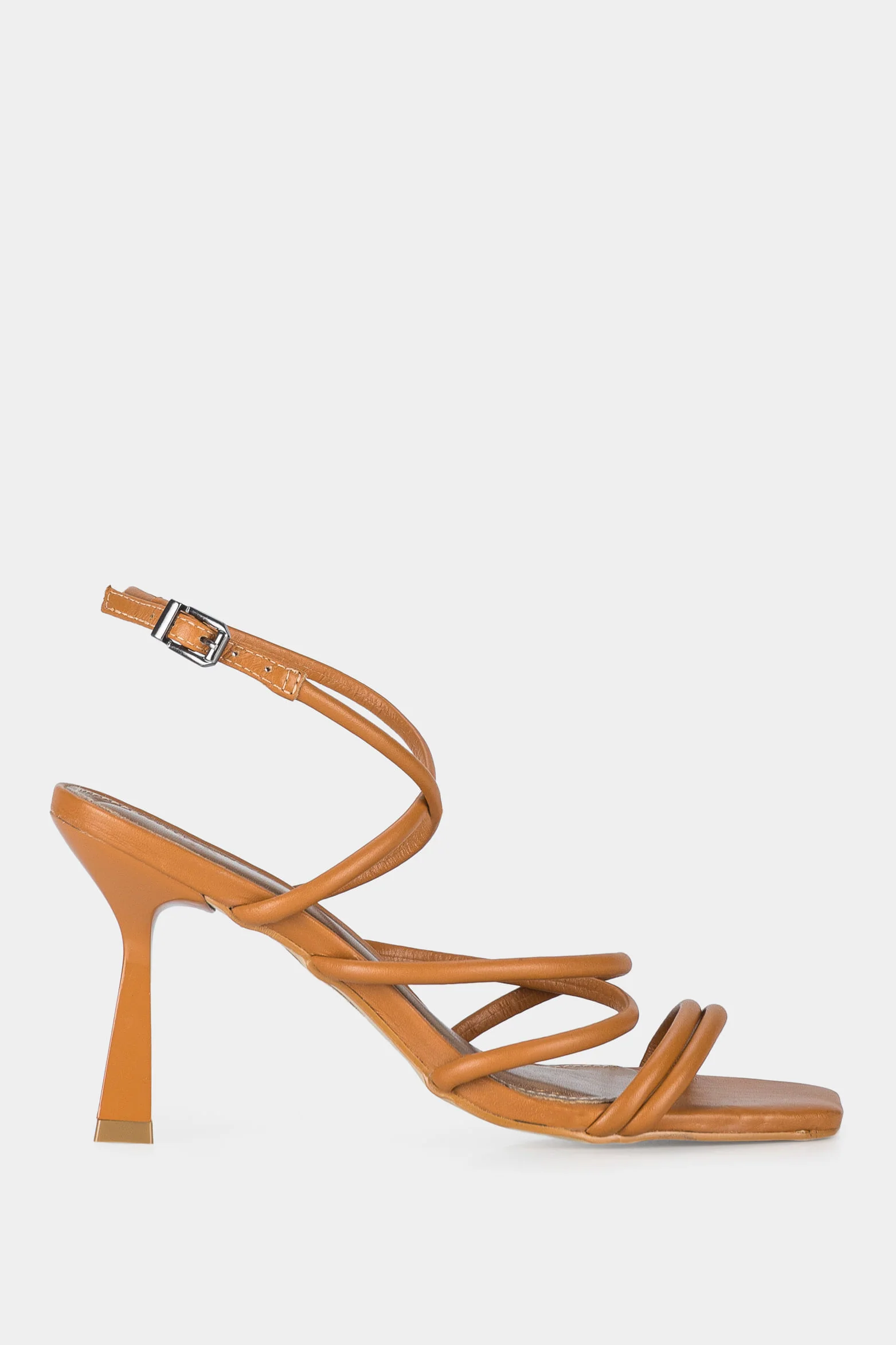 Women’s Florianópolis Heeled Sandals in Leather with Adjustable Ankle Strap