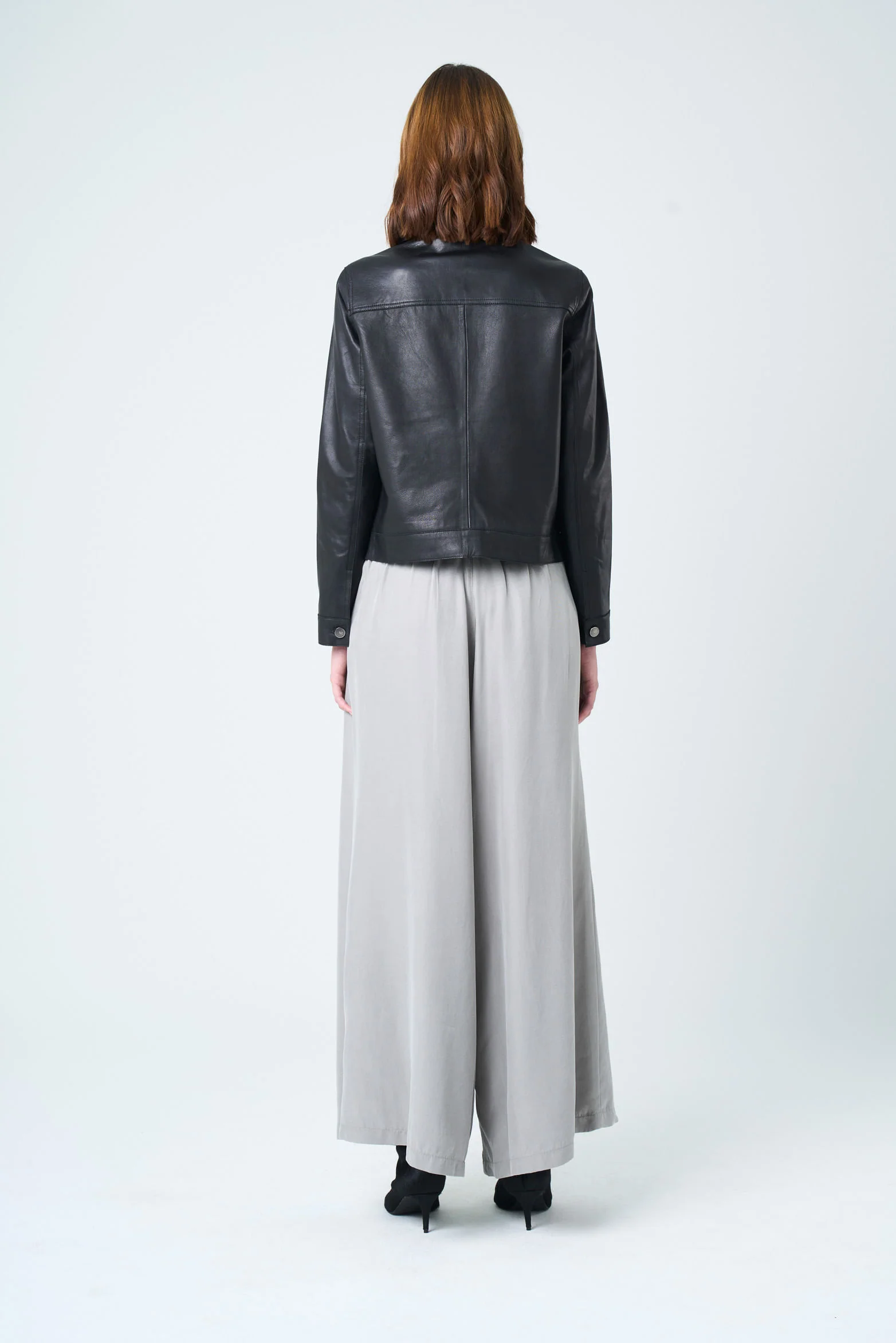 Women’s Kalaha Leather Jacket Trucker Silhouette - Image 3