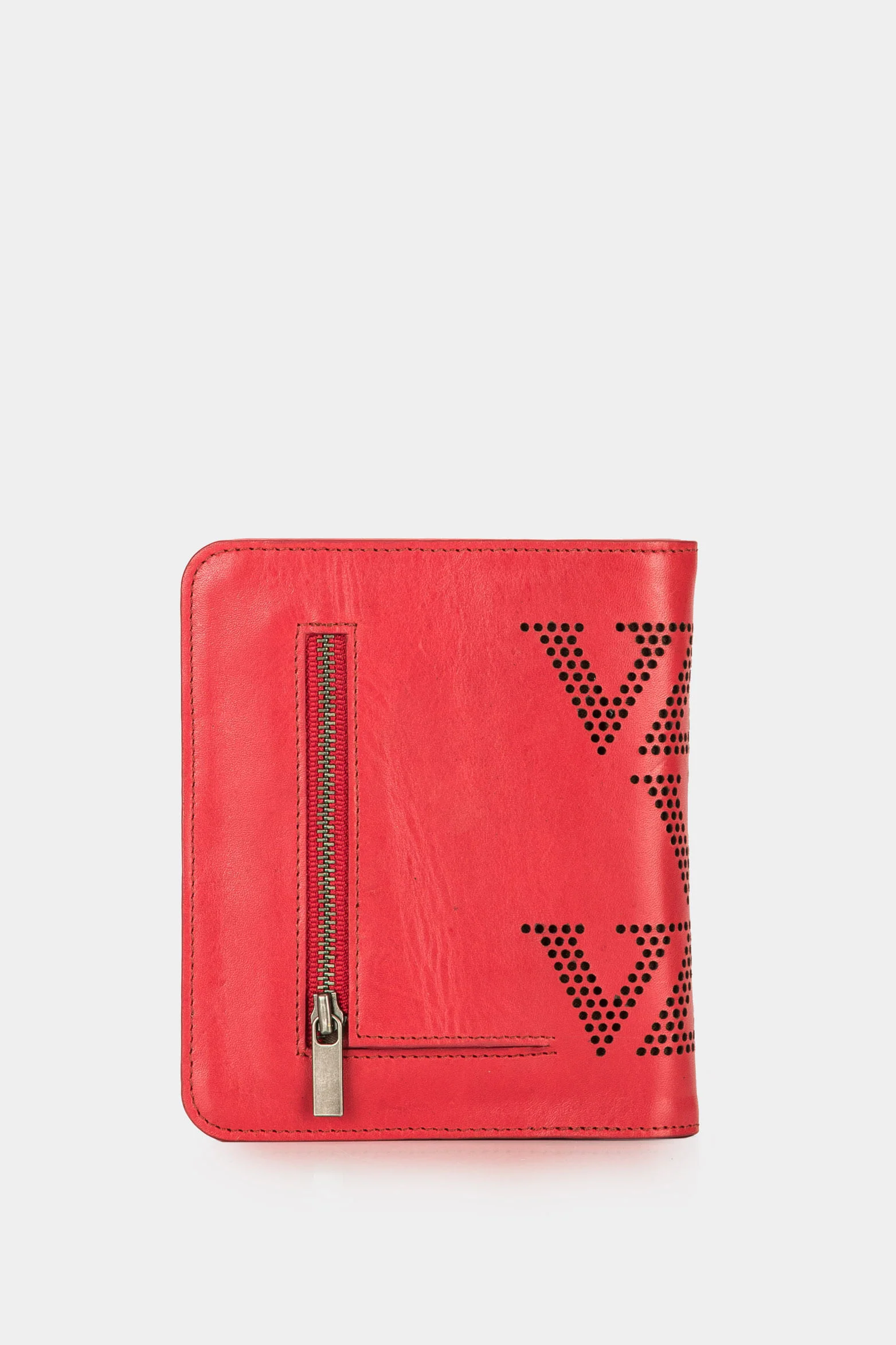 Women’s Kubor Leather Wallet with Metallic VZ Appliqué - Image 3