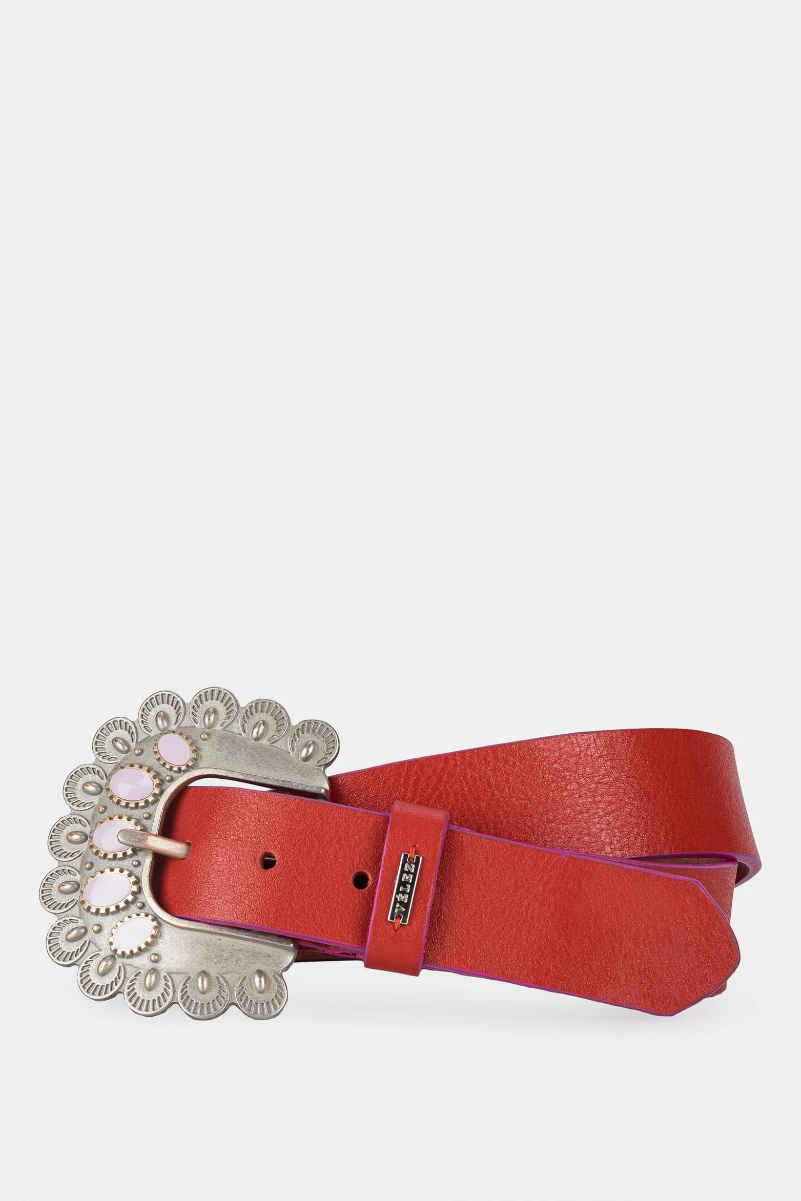 Women’s Mars Single-Sided Leather Belt with Rustic Buckle