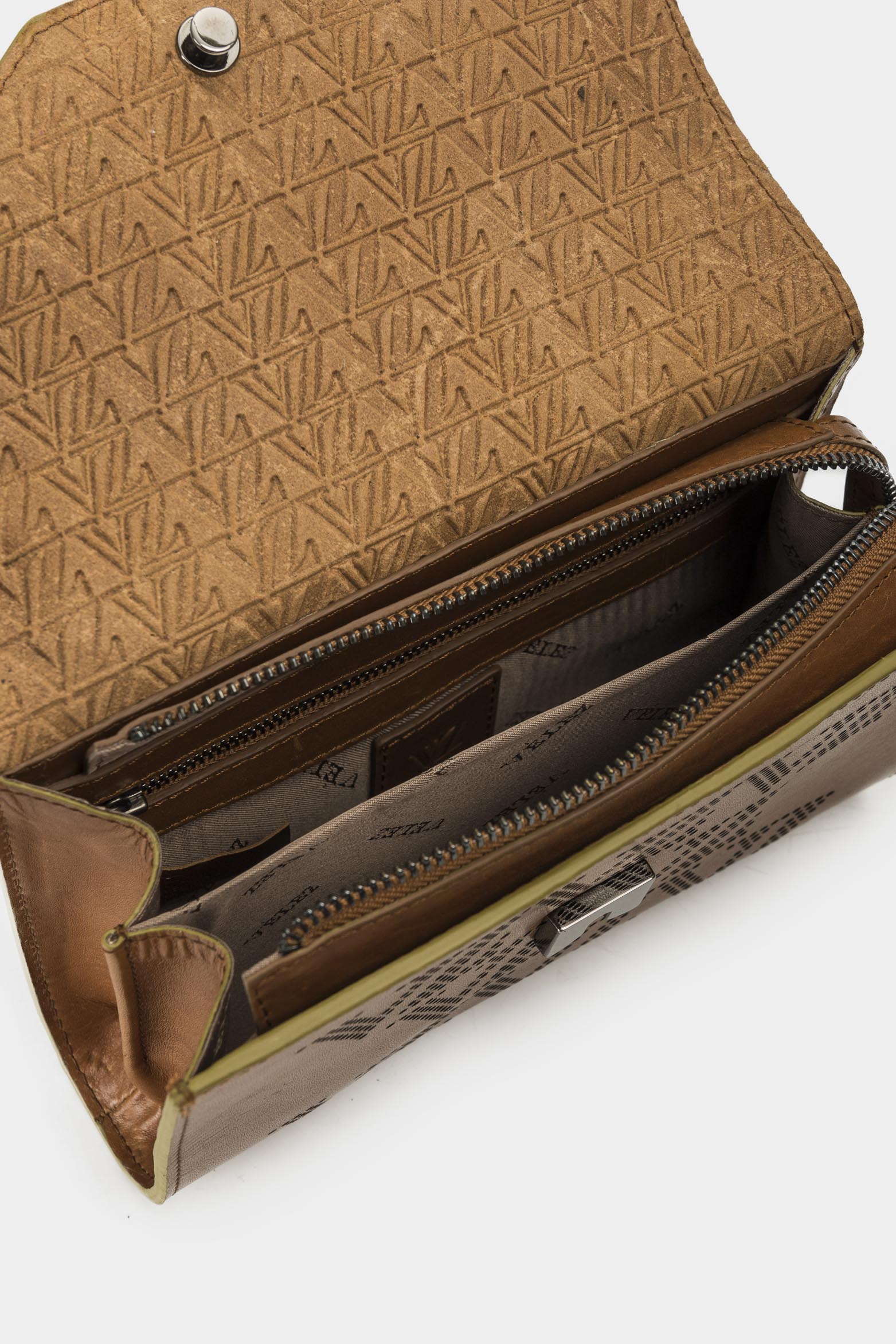 Women’s Mini Lili Shoulder Handbags in Leather with VZ Appliqué and Monogram - Image 7