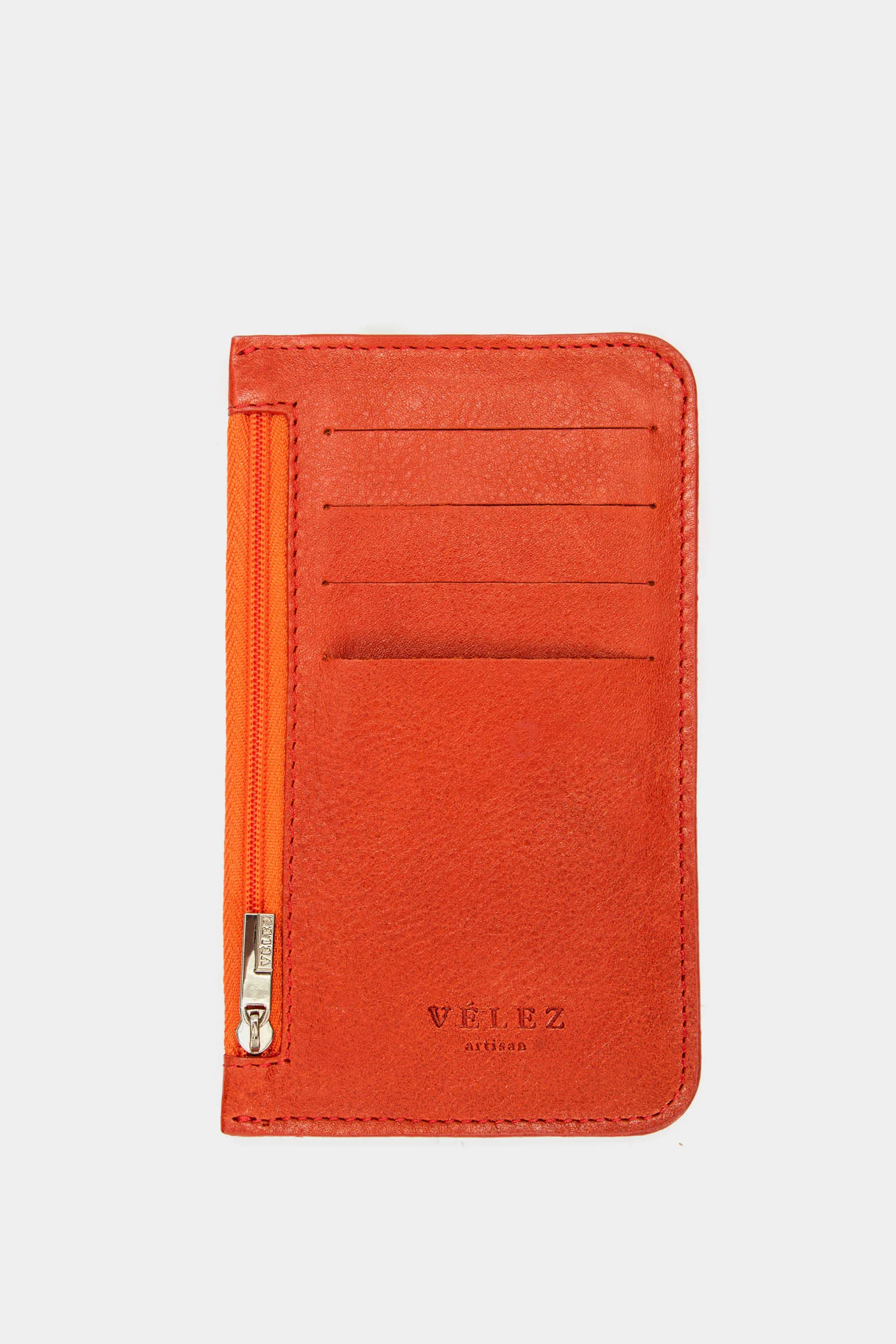 Women’s Moss Wallet in Embossed Honey Leather with Woven Look - Image 5