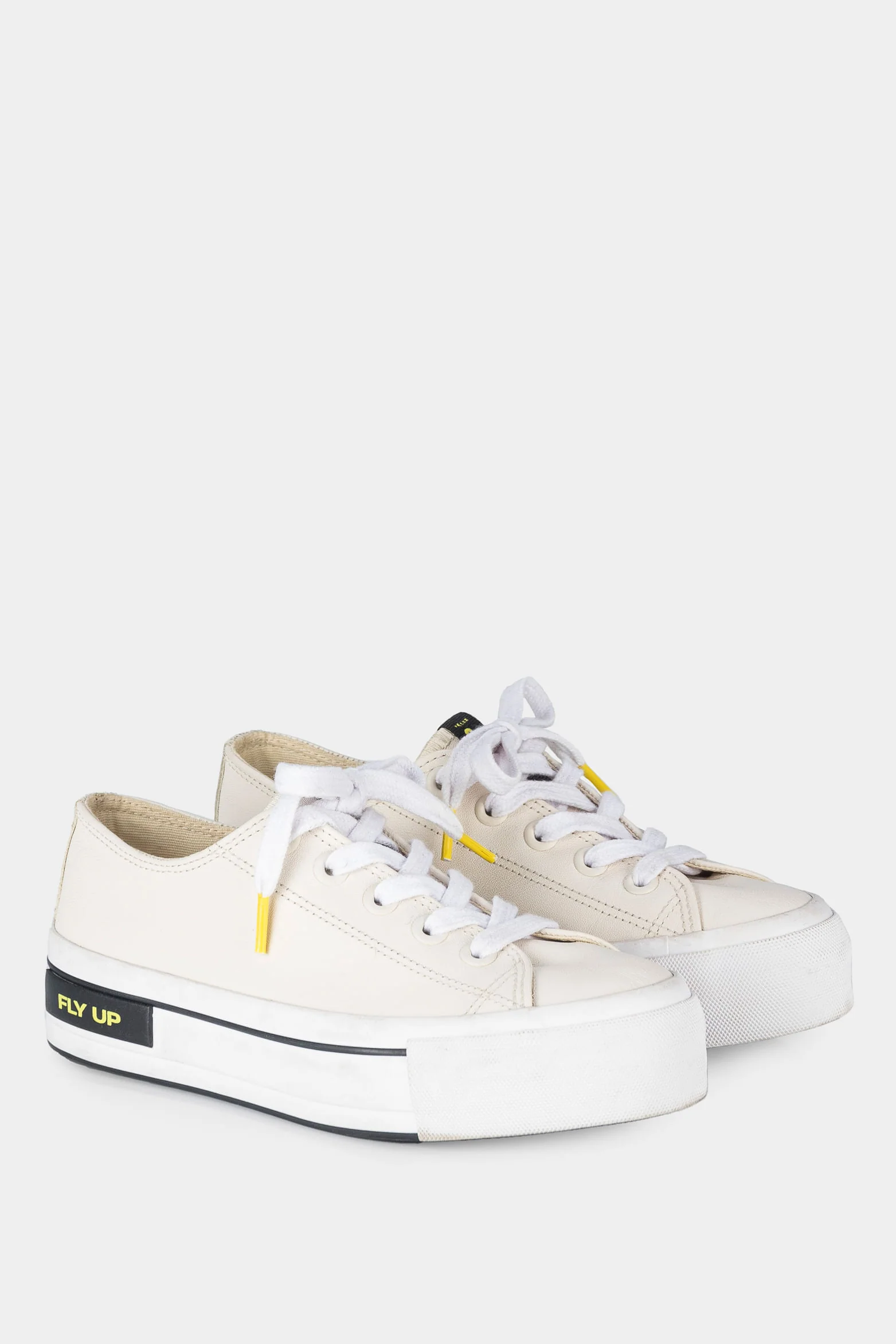 Women’s Nepal Sneakers in White Leather with Color Accents - Image 2