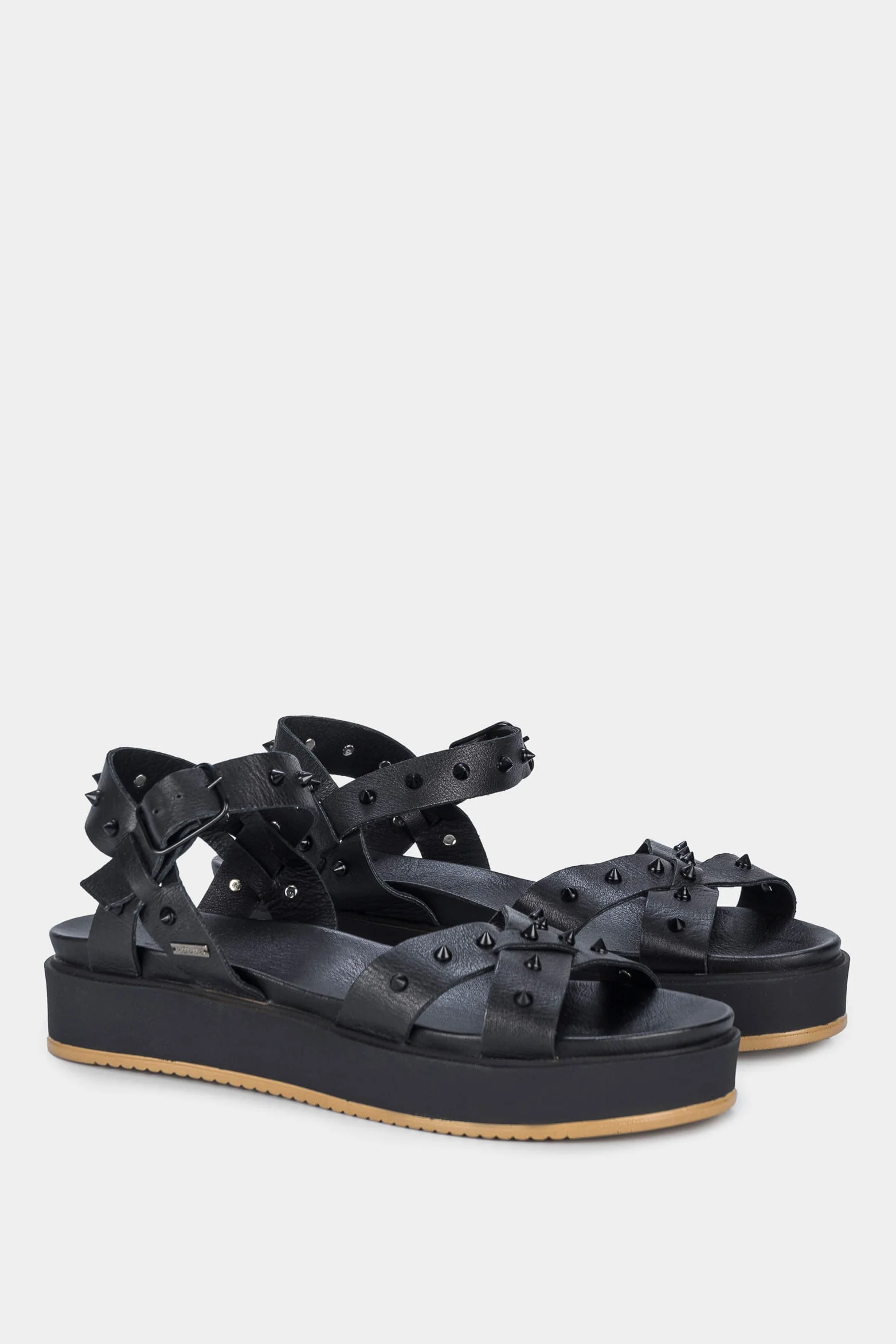Women’s Palau Platform Leather Sandals with Metal Studs - Image 2