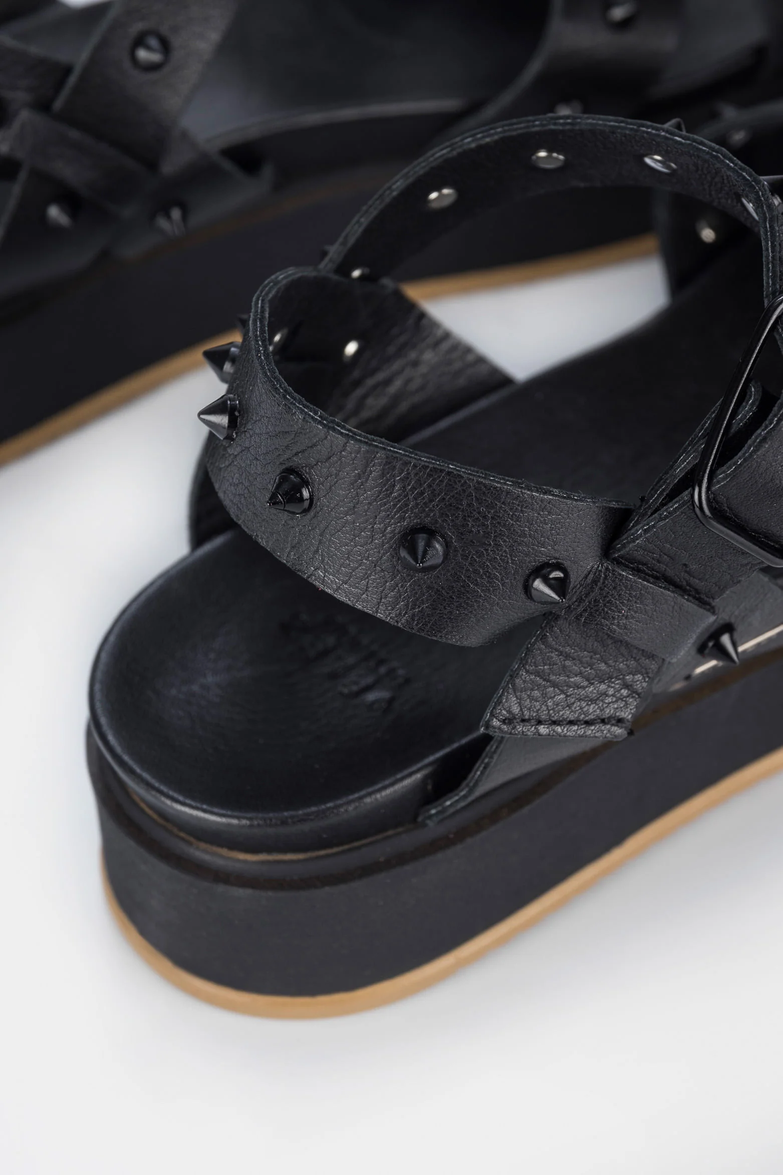Women’s Palau Platform Leather Sandals with Metal Studs - Image 5