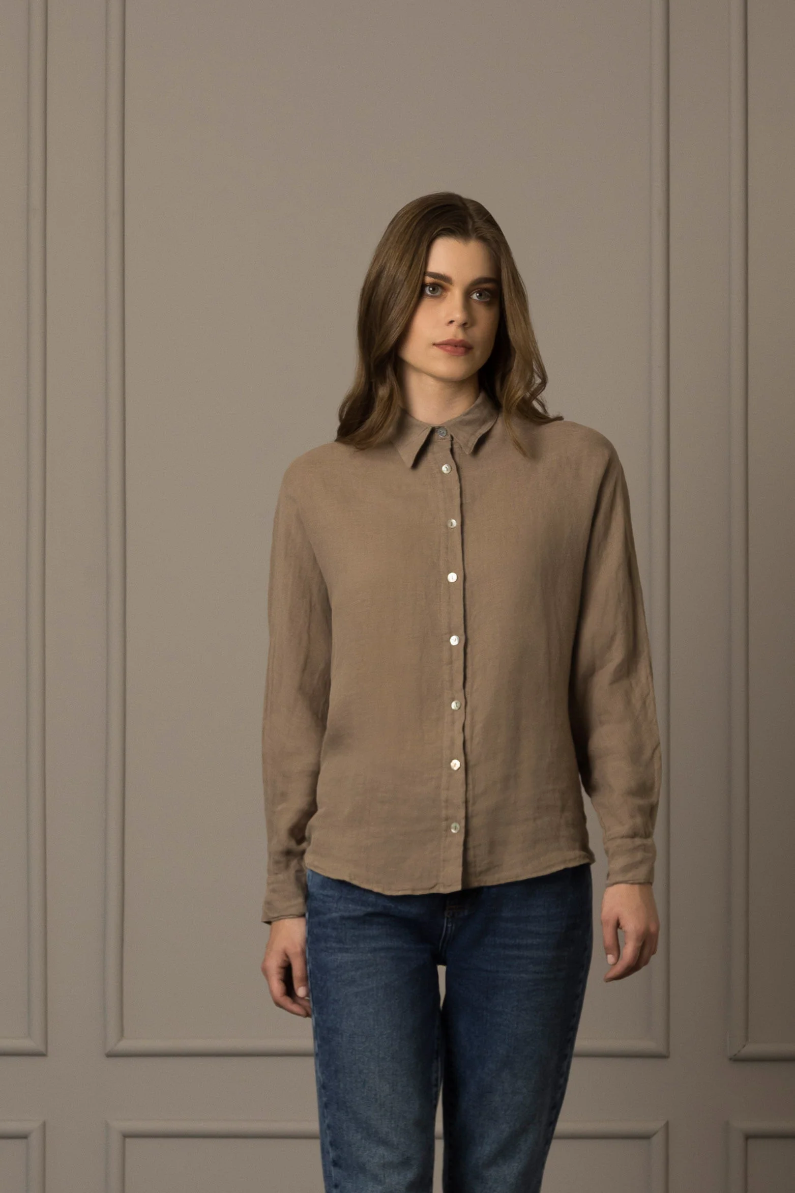 Women’s Peony Long Sleeve Shirt - Image 2
