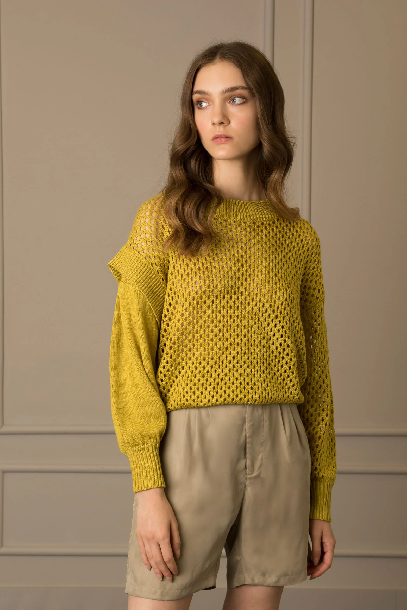 Women’s Plum Mesh Sweater - Image 2