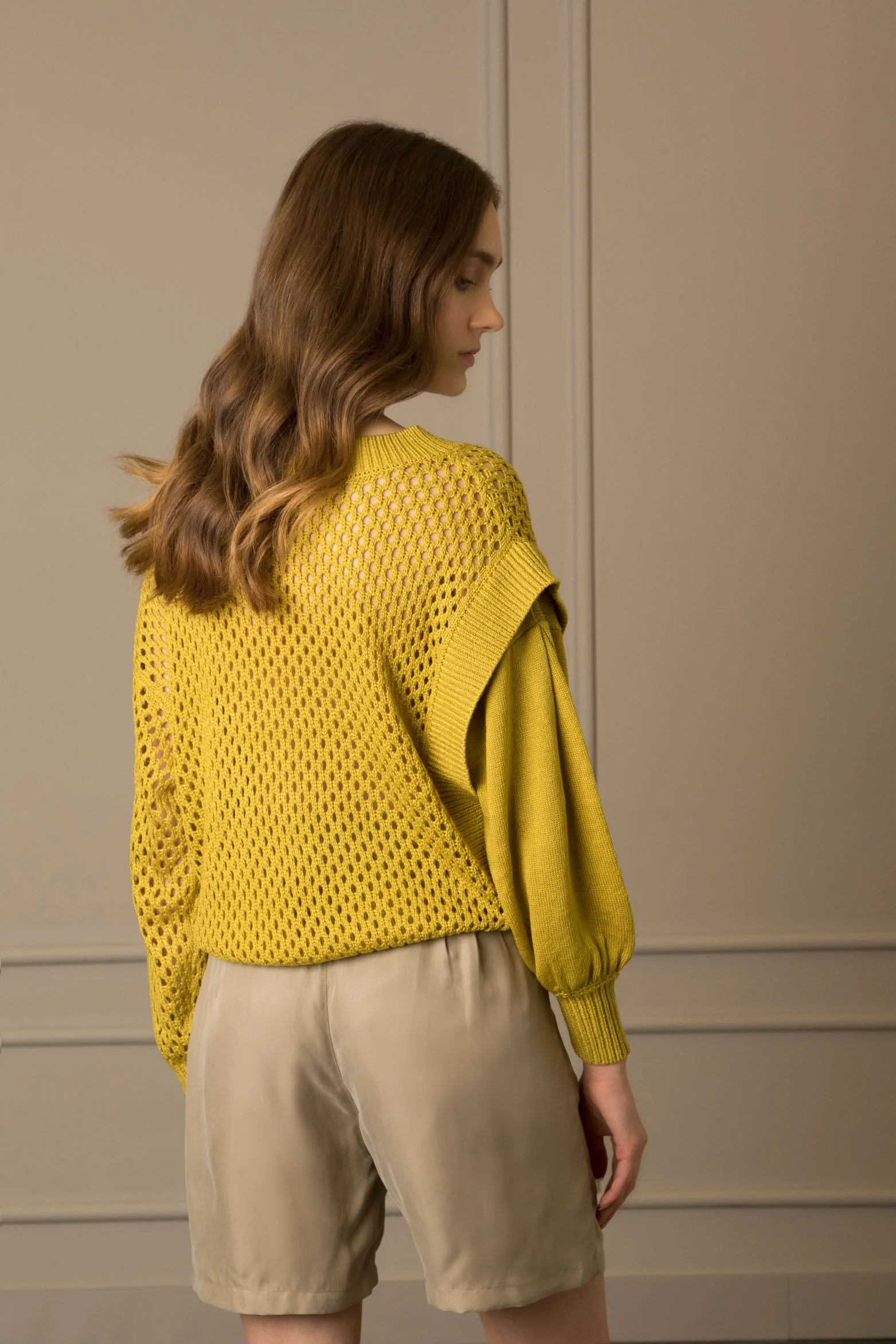 Women’s Plum Mesh Sweater - Image 4