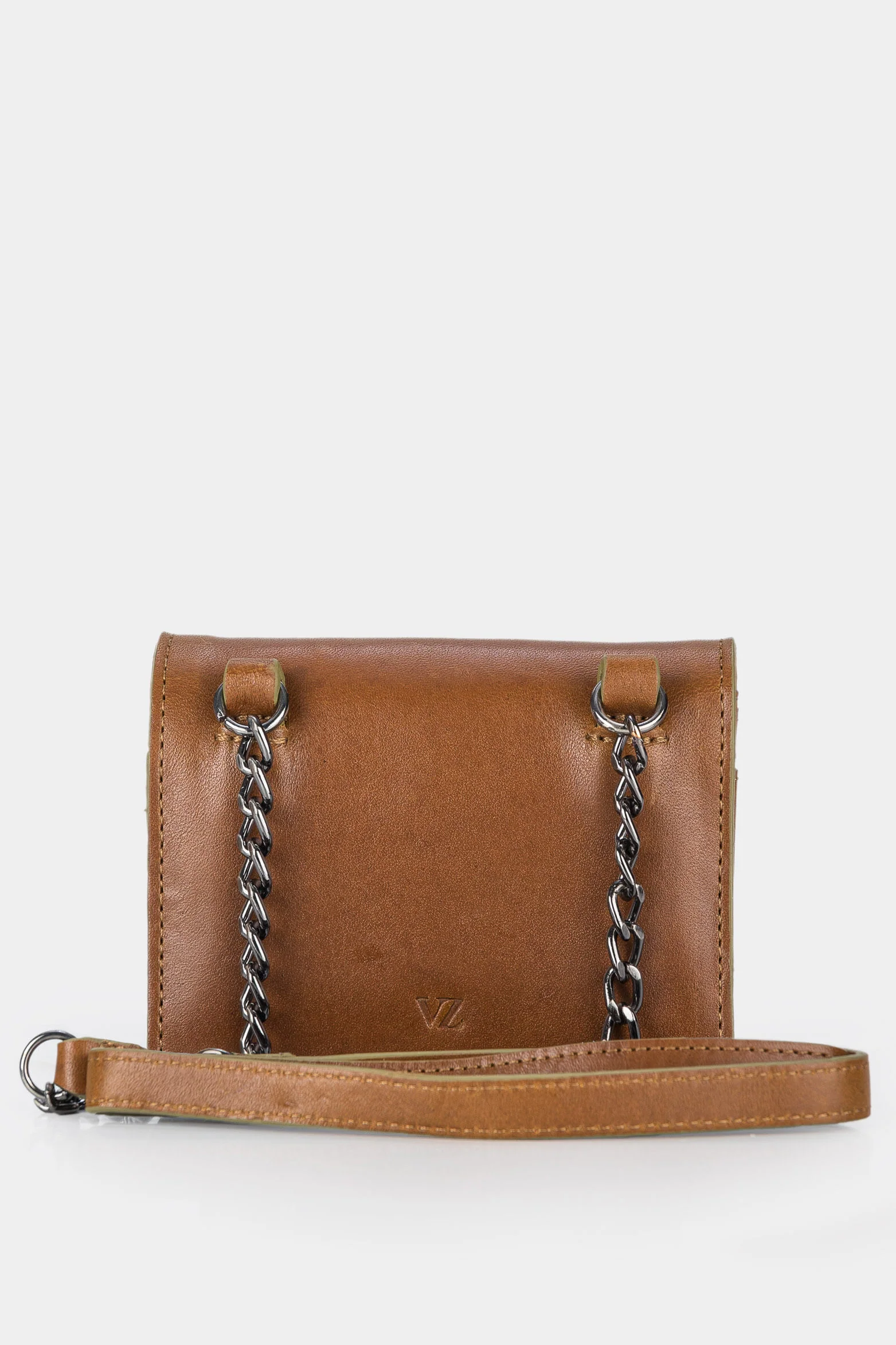 Women’s Splash Leather Card Holder with Perforated VZ Detail - Image 3