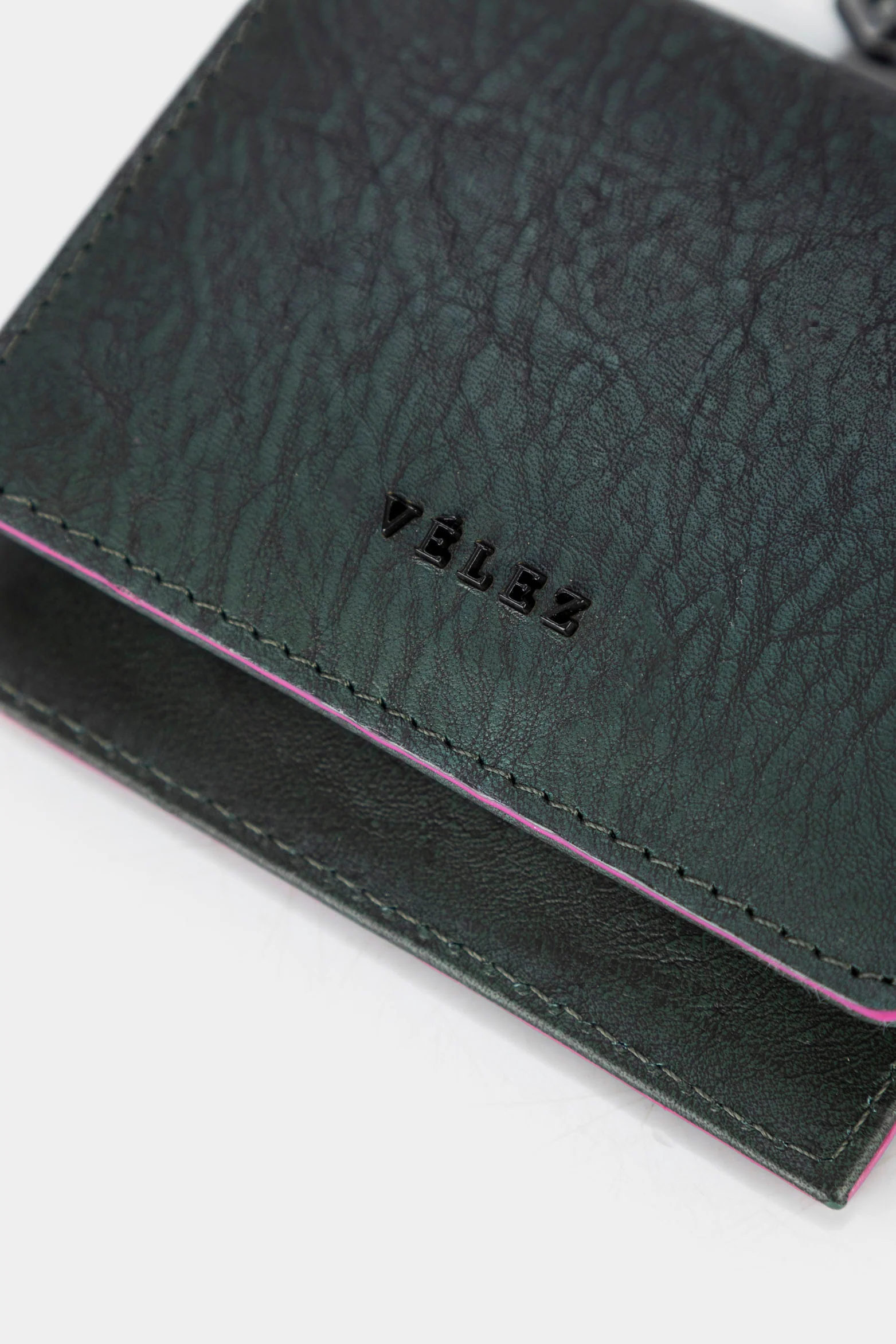 Women’s Splash Leather Card Holder with Seatbelt-Style Wrist Strap - Image 4