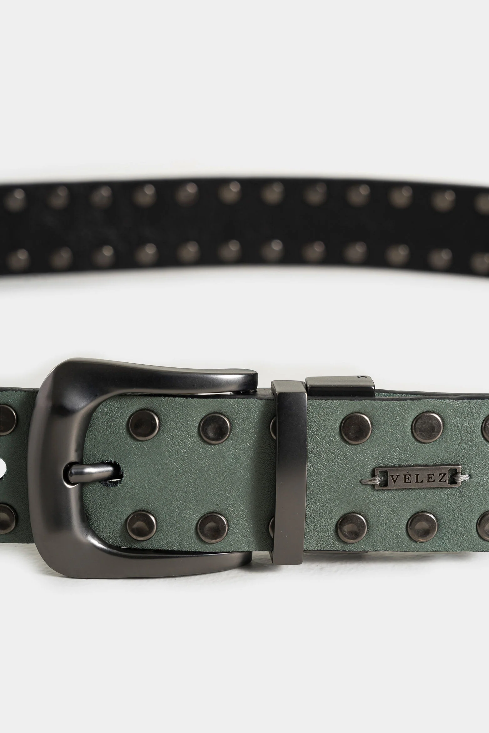 Women’s Tokyo Reversible Leather Belt with Studs - Image 4