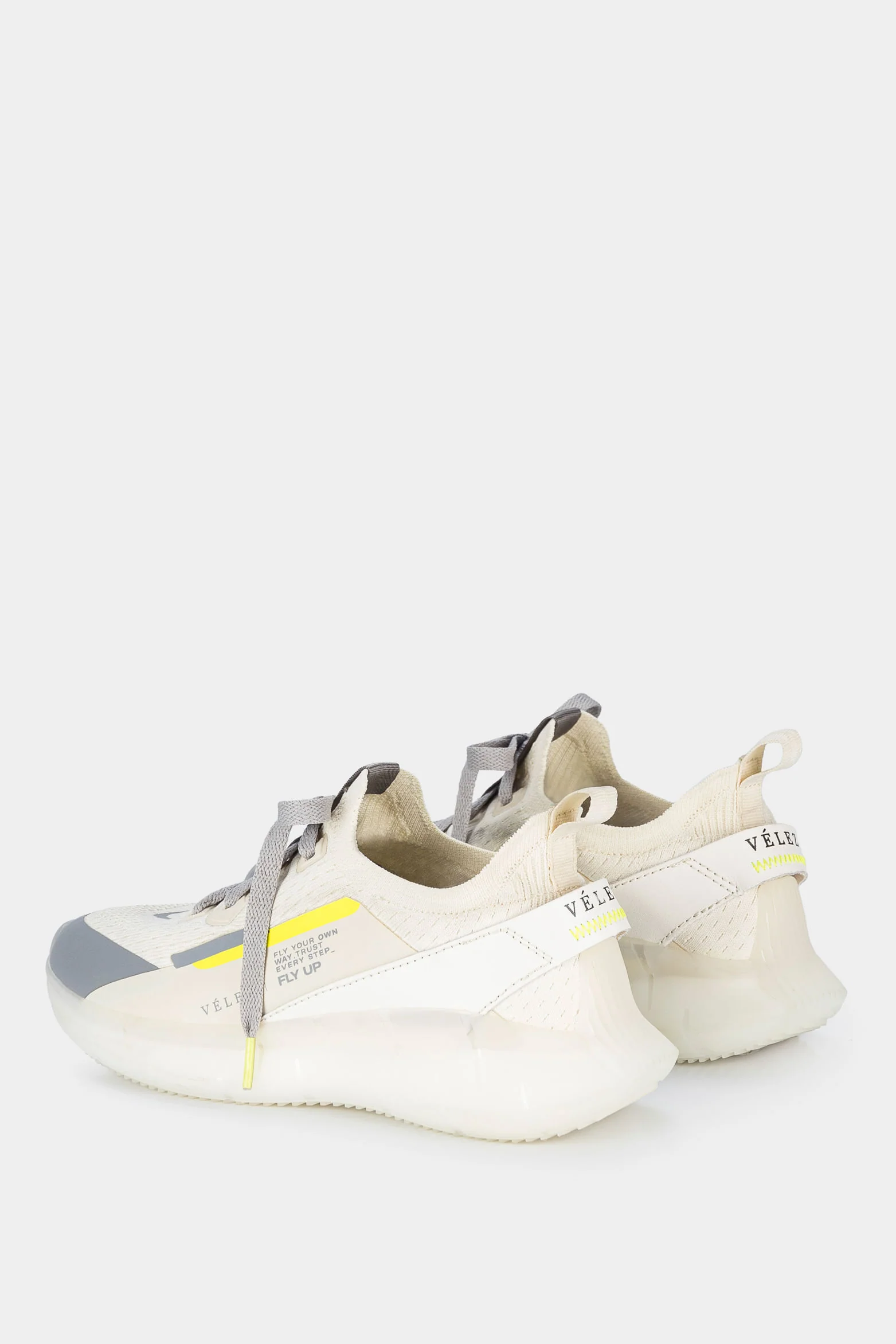 Women’s VZ Fly Up Sneakers in White with Leather Details - Image 3
