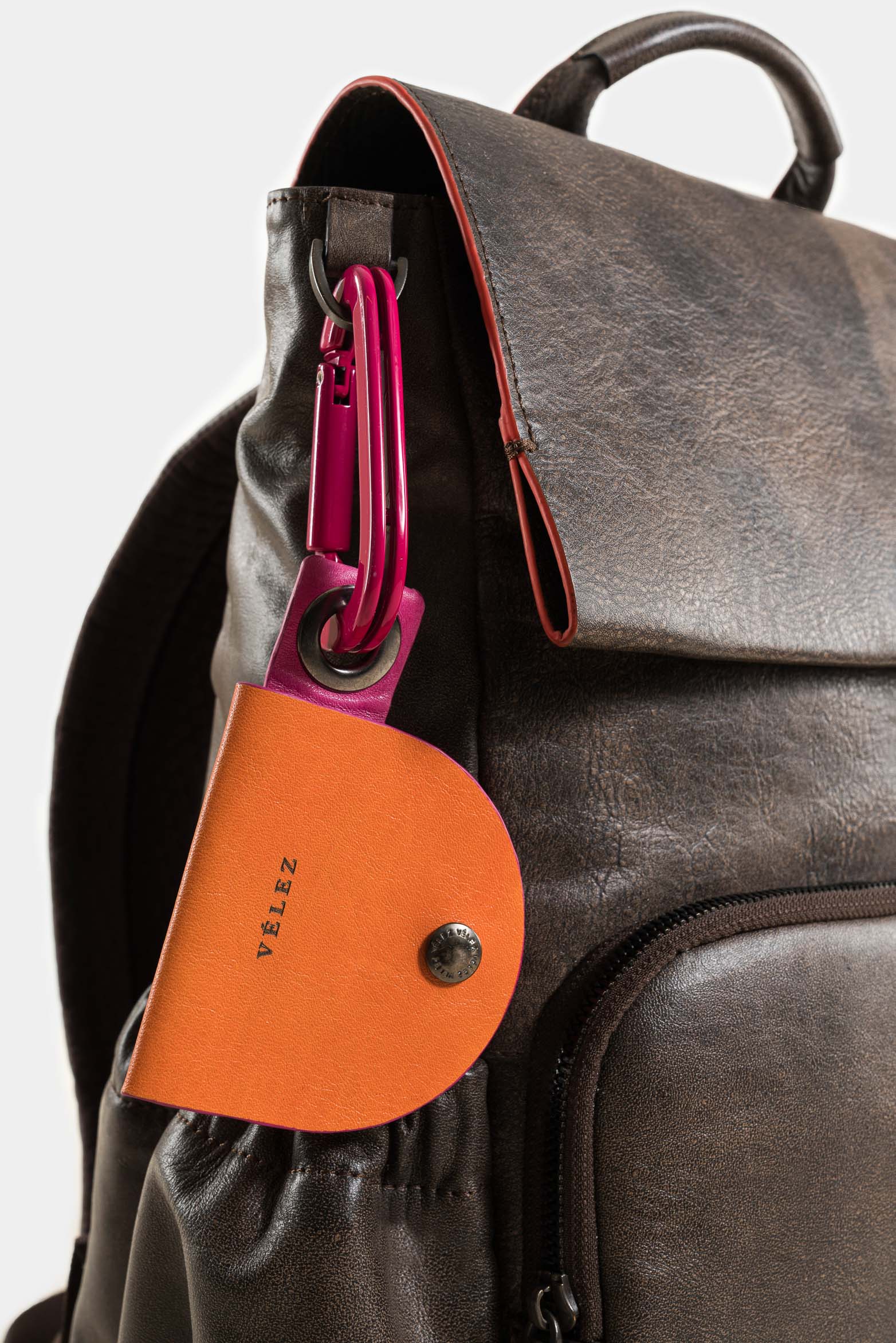 Women’s Zermatt Leather Backpack with Front Flap and Pocket - Image 5