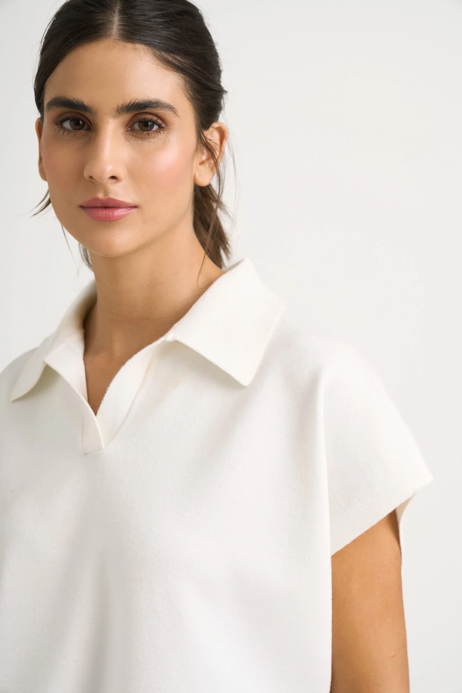 Women's Bora Knit Polo, Boxy Silhouette - Image 3