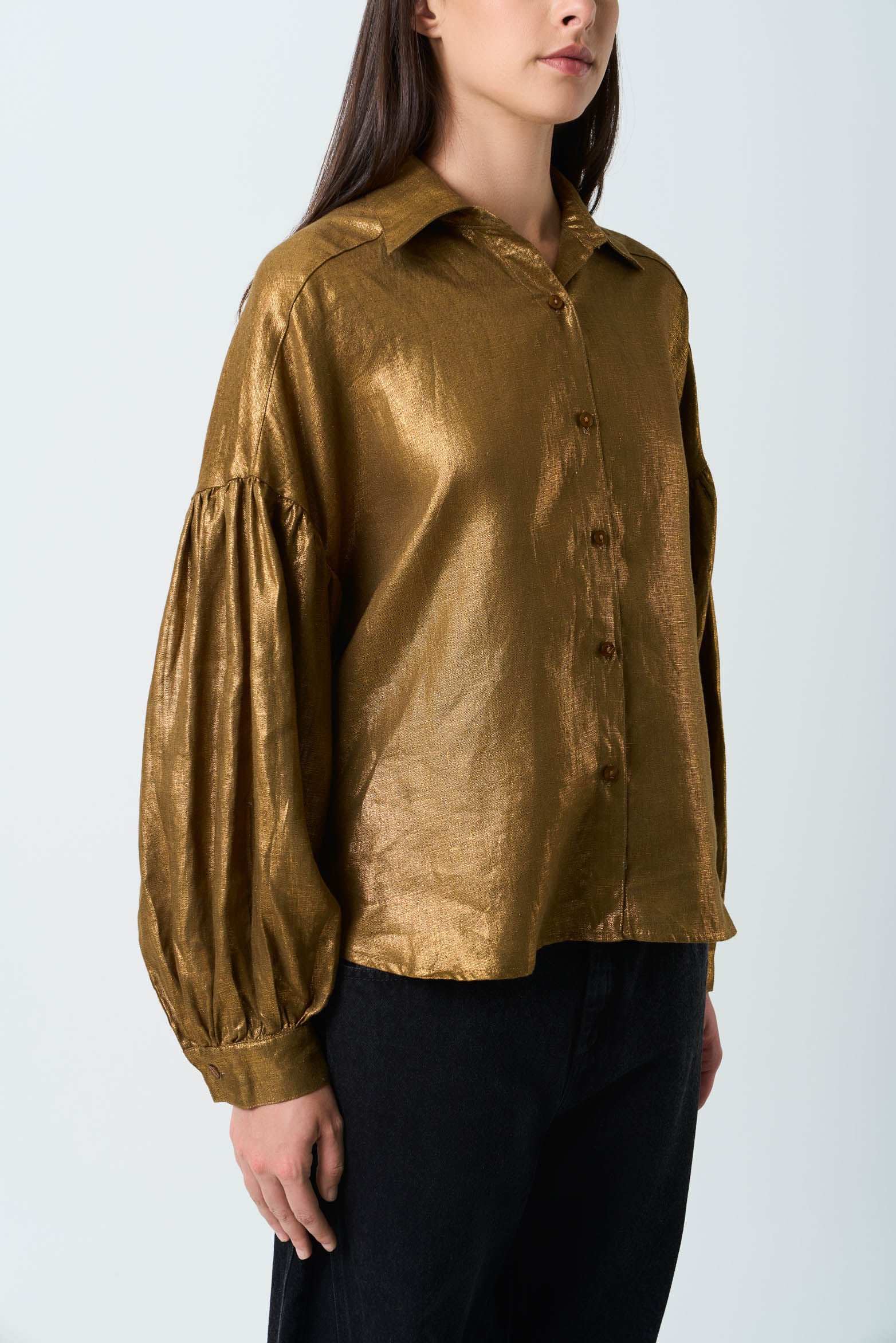 Women's oversized linen Gale shirt - Image 5
