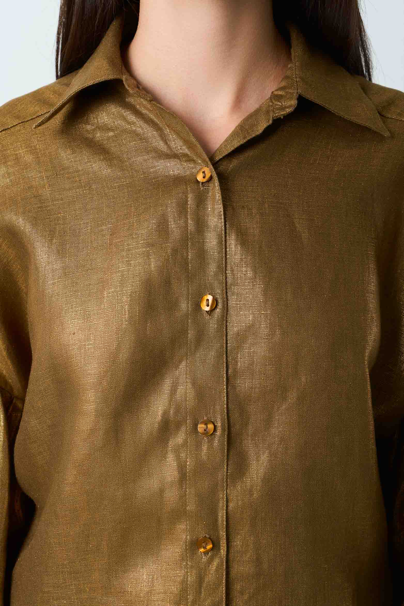Women's oversized linen Gale shirt - Image 6