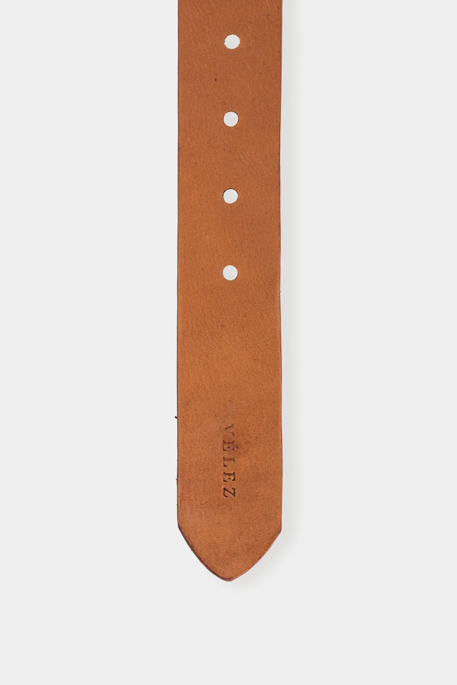 Women's reversible smooth leather belt in Citrine with aged honey - Image 4